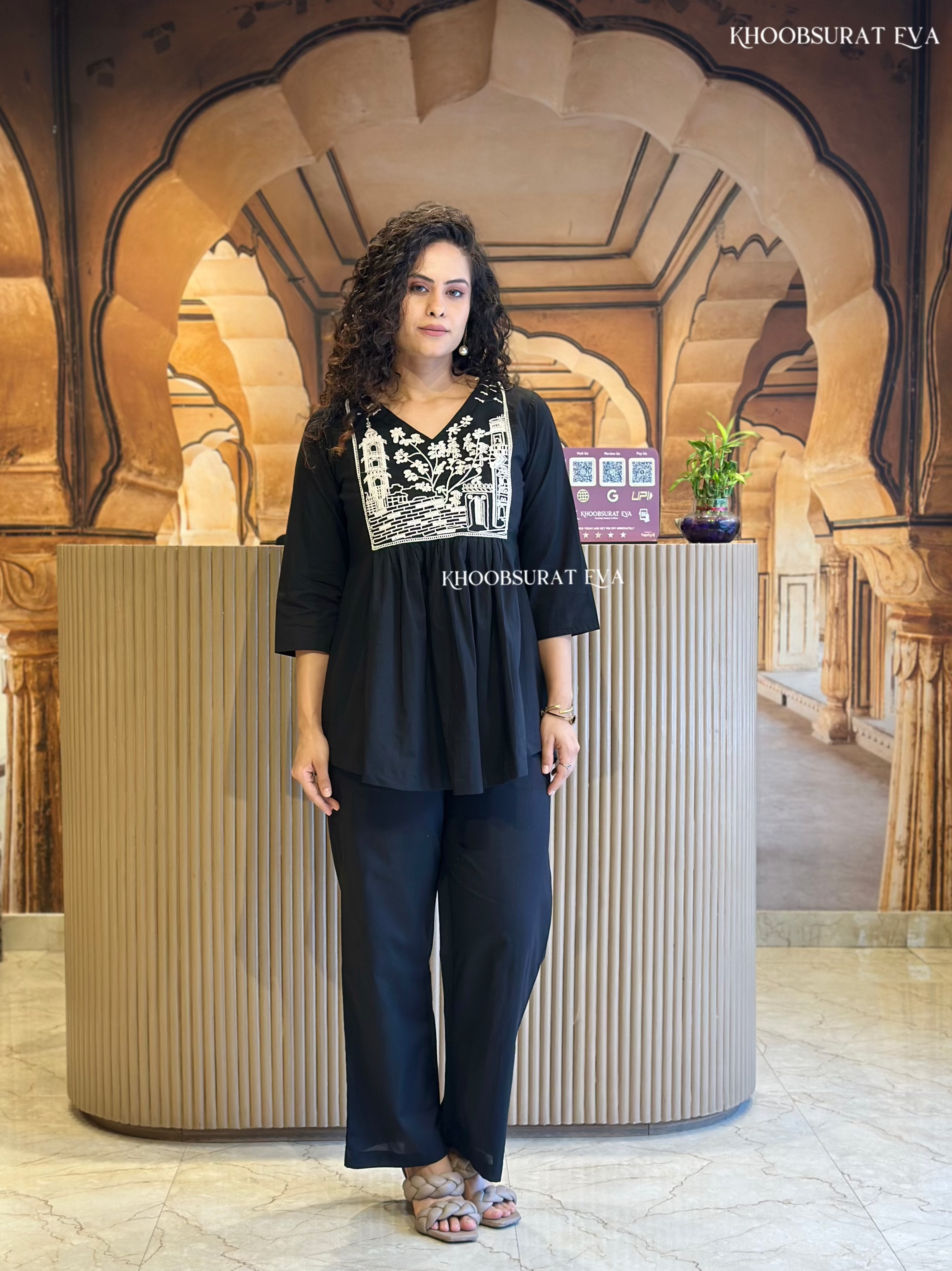 DUBAI BLING BLACK COORD SET