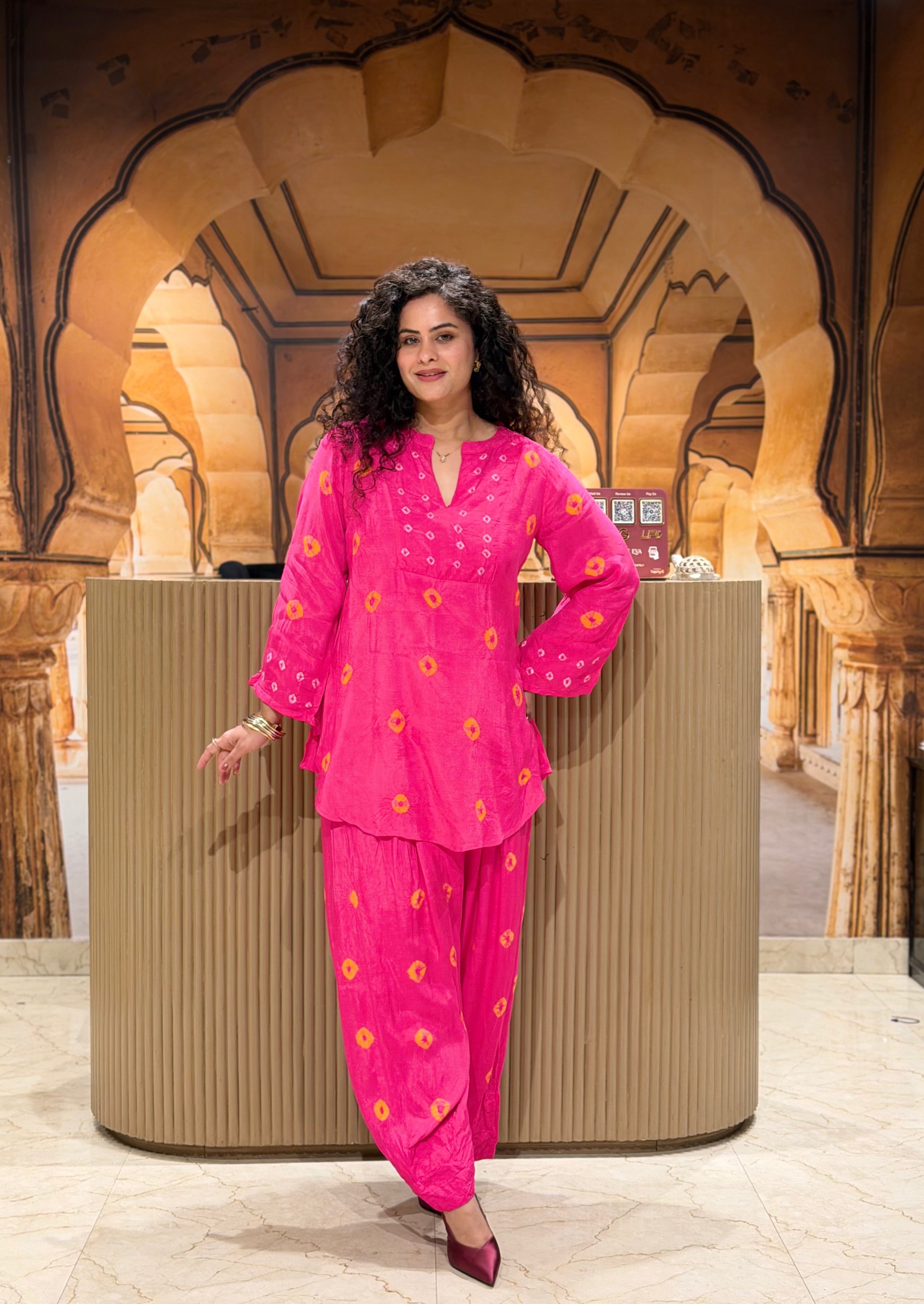Royal Jaipur Pink Bandni Coord