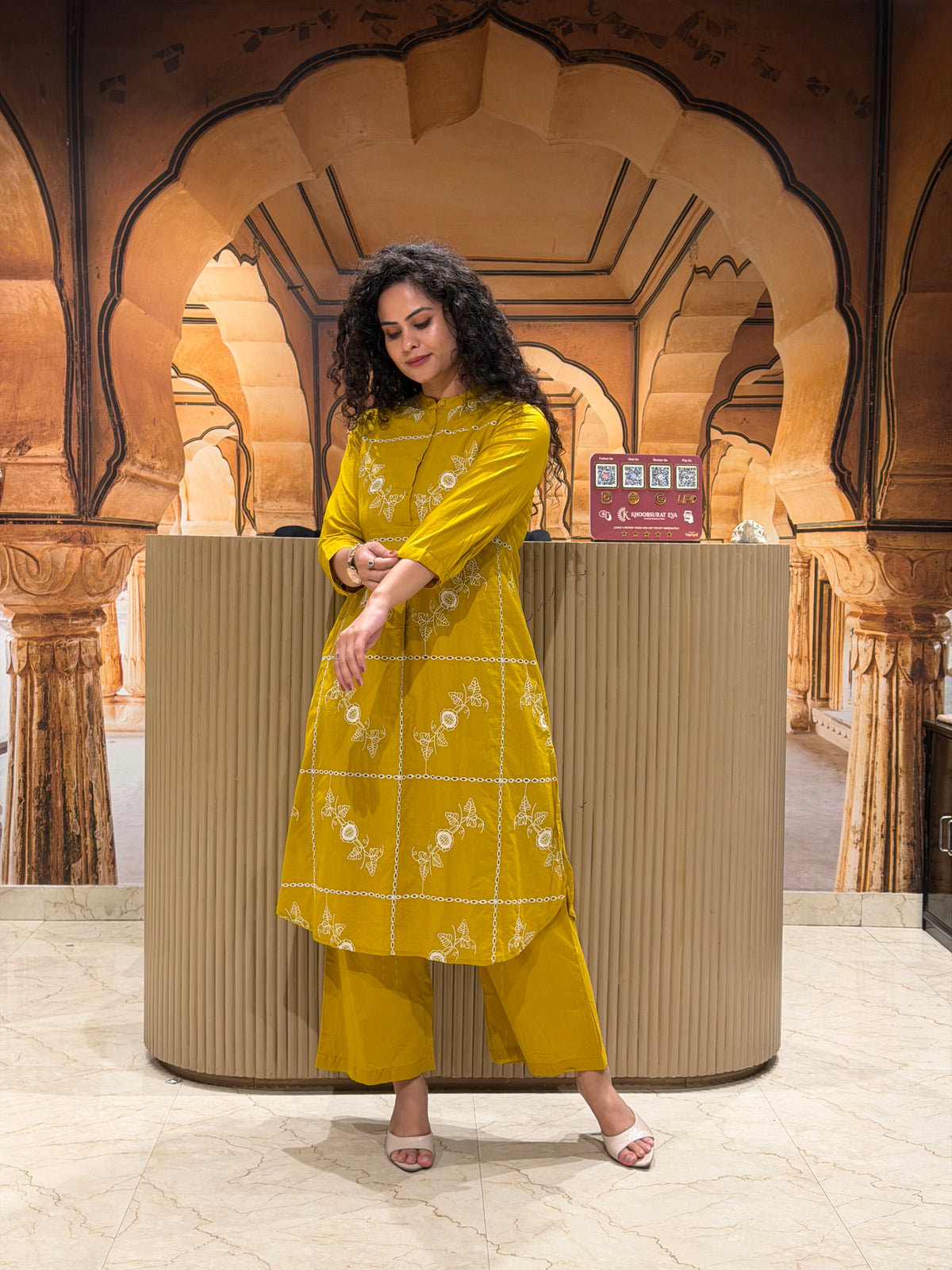 Floral Charm Embroidered Kurta Set