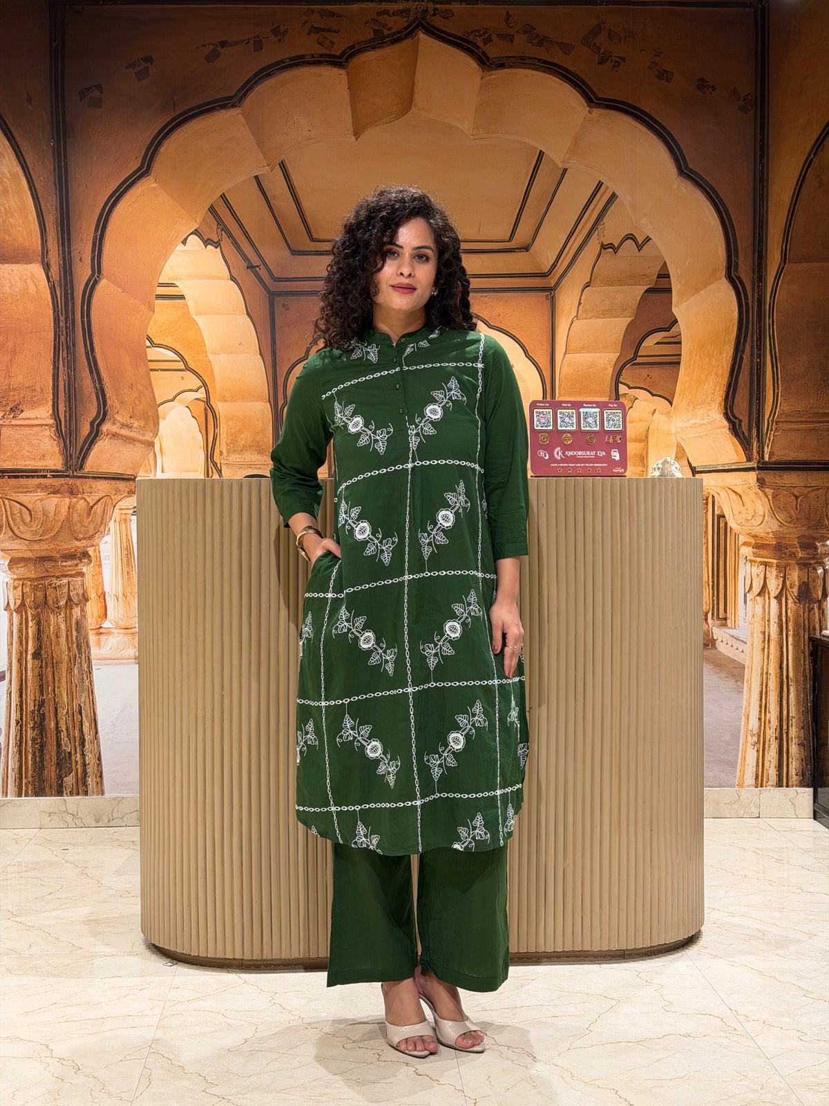 Floral Charm Embroidered Kurta Set