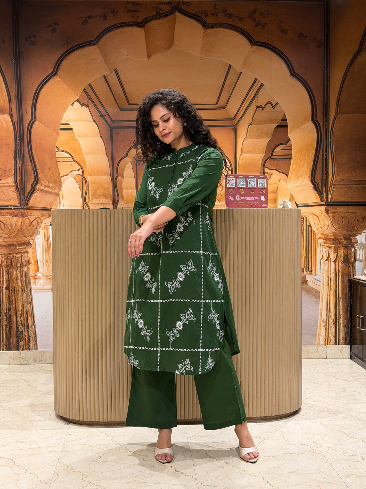 Floral Charm Embroidered Kurta Set