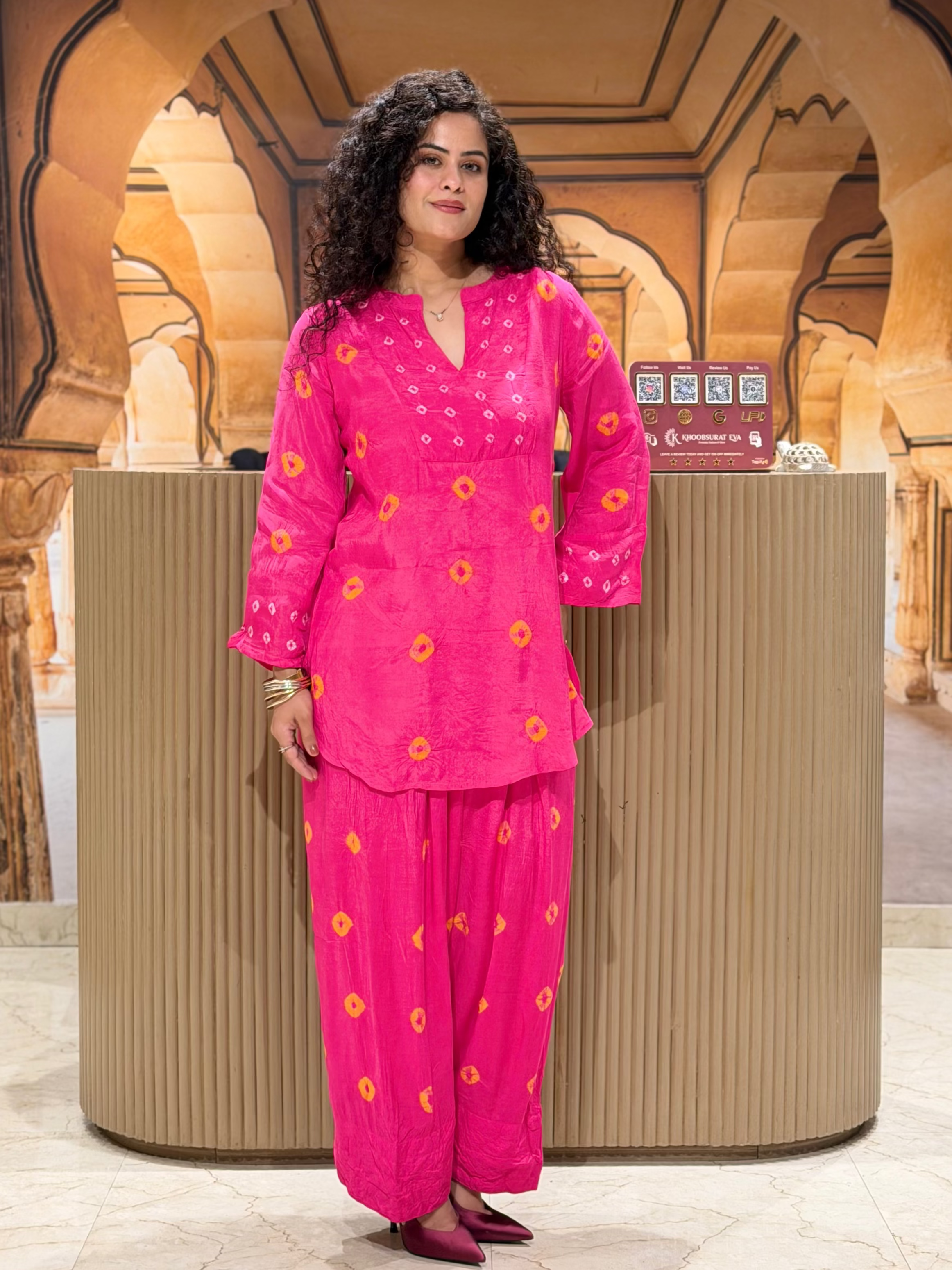 Royal Jaipur Pink Bandni Coord