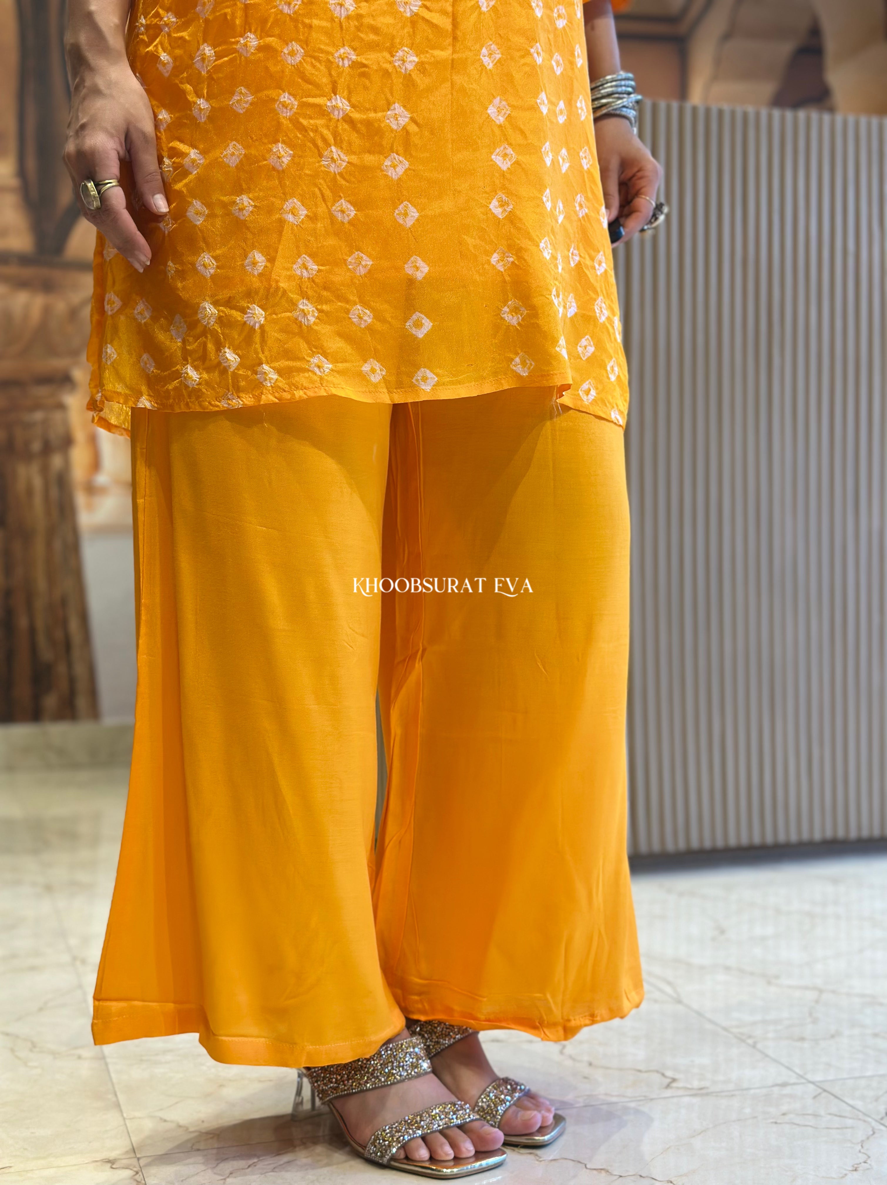 Amber Palace Bandhej Palazzo Set