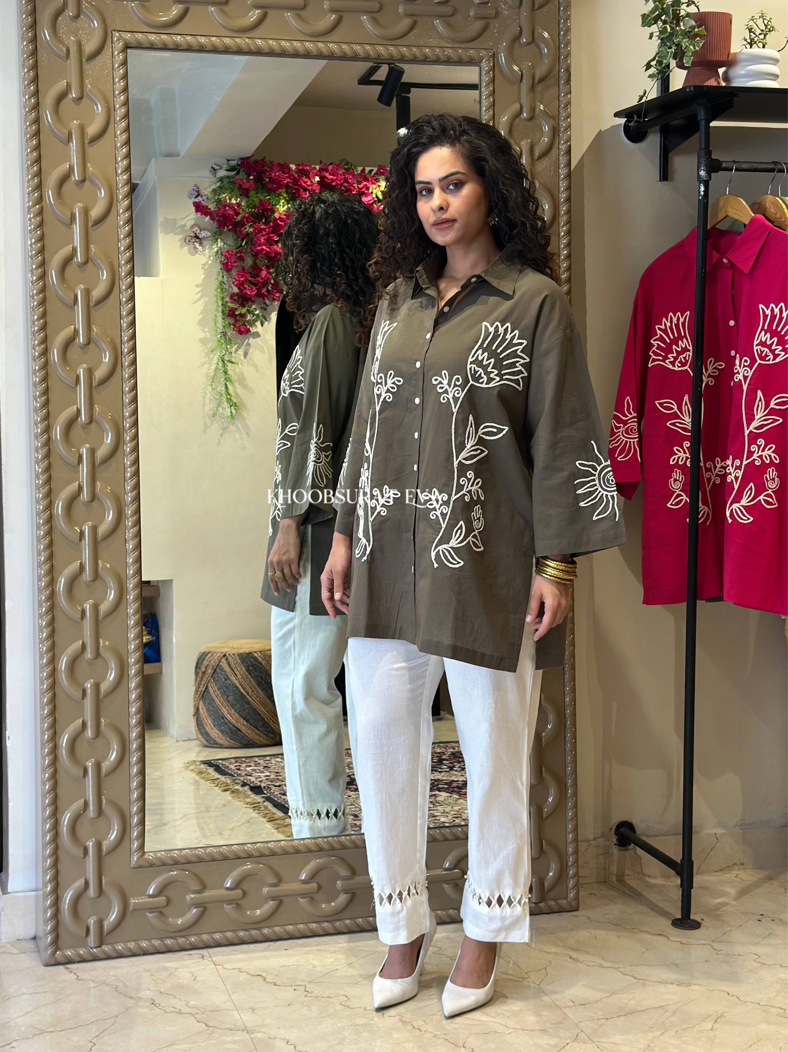 Lady Gaga Oversized Shirt Set