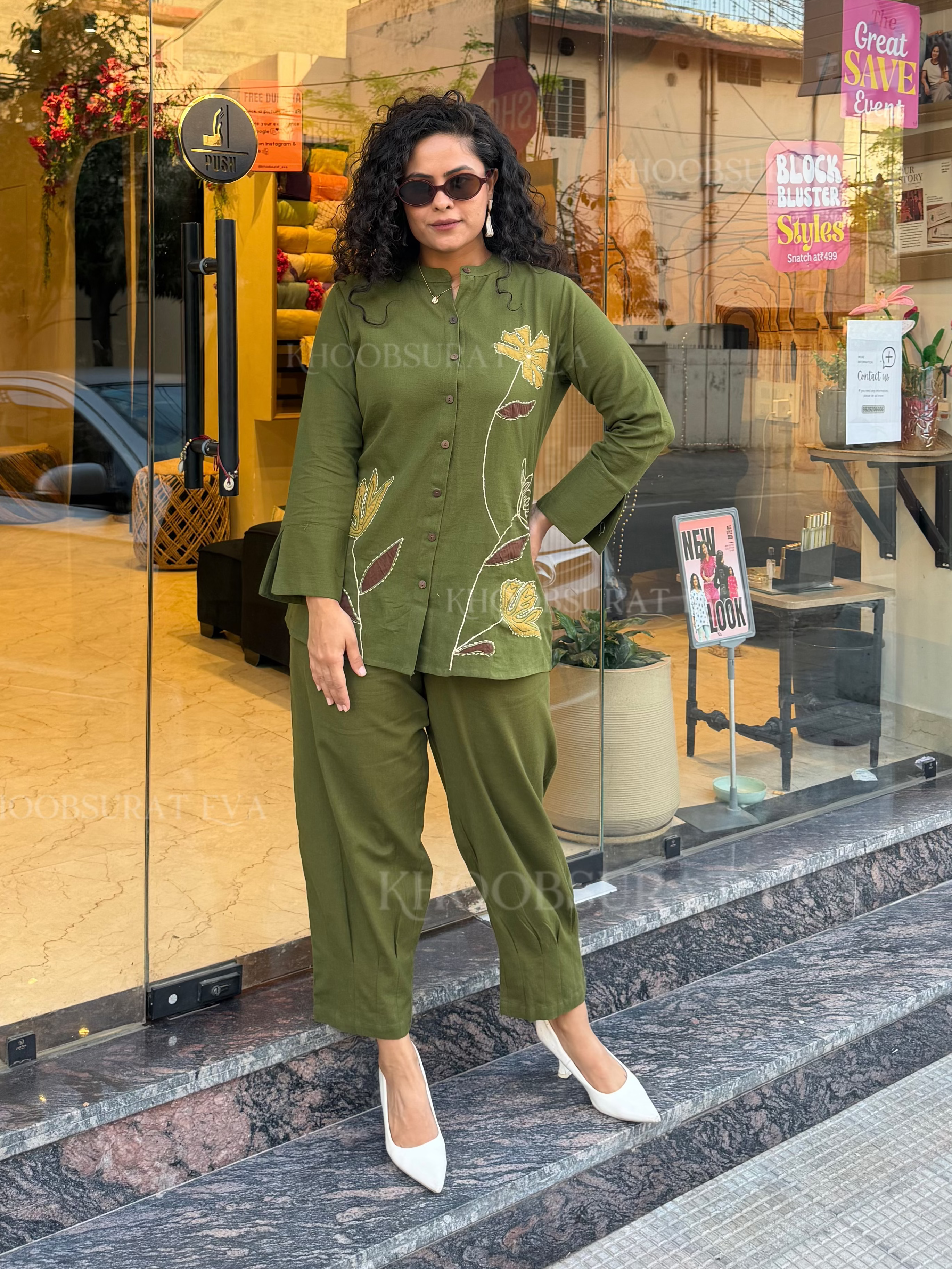 SOFIA GREEN COORD SET