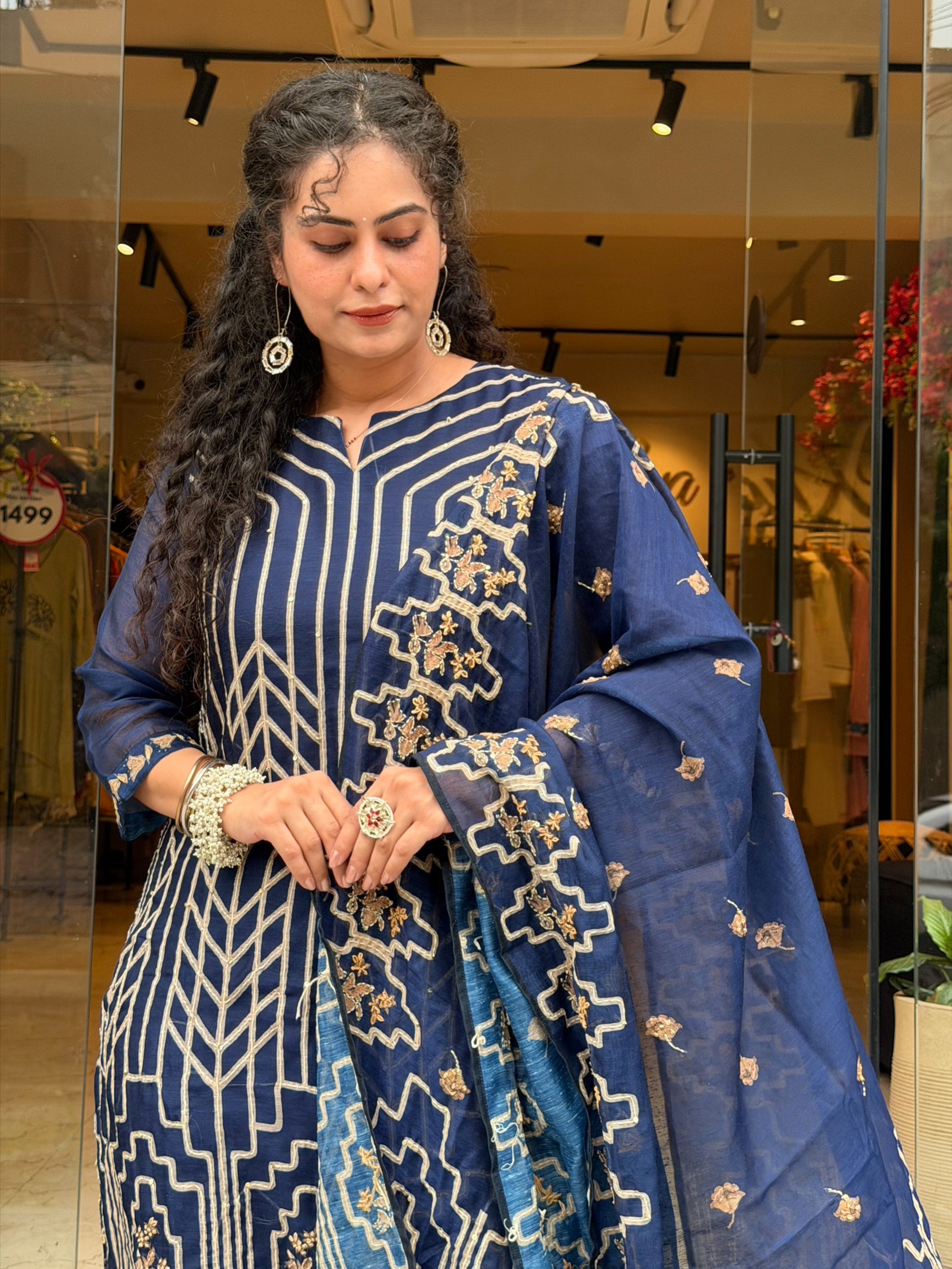 Rimjhim Embroidered Dupatta Set