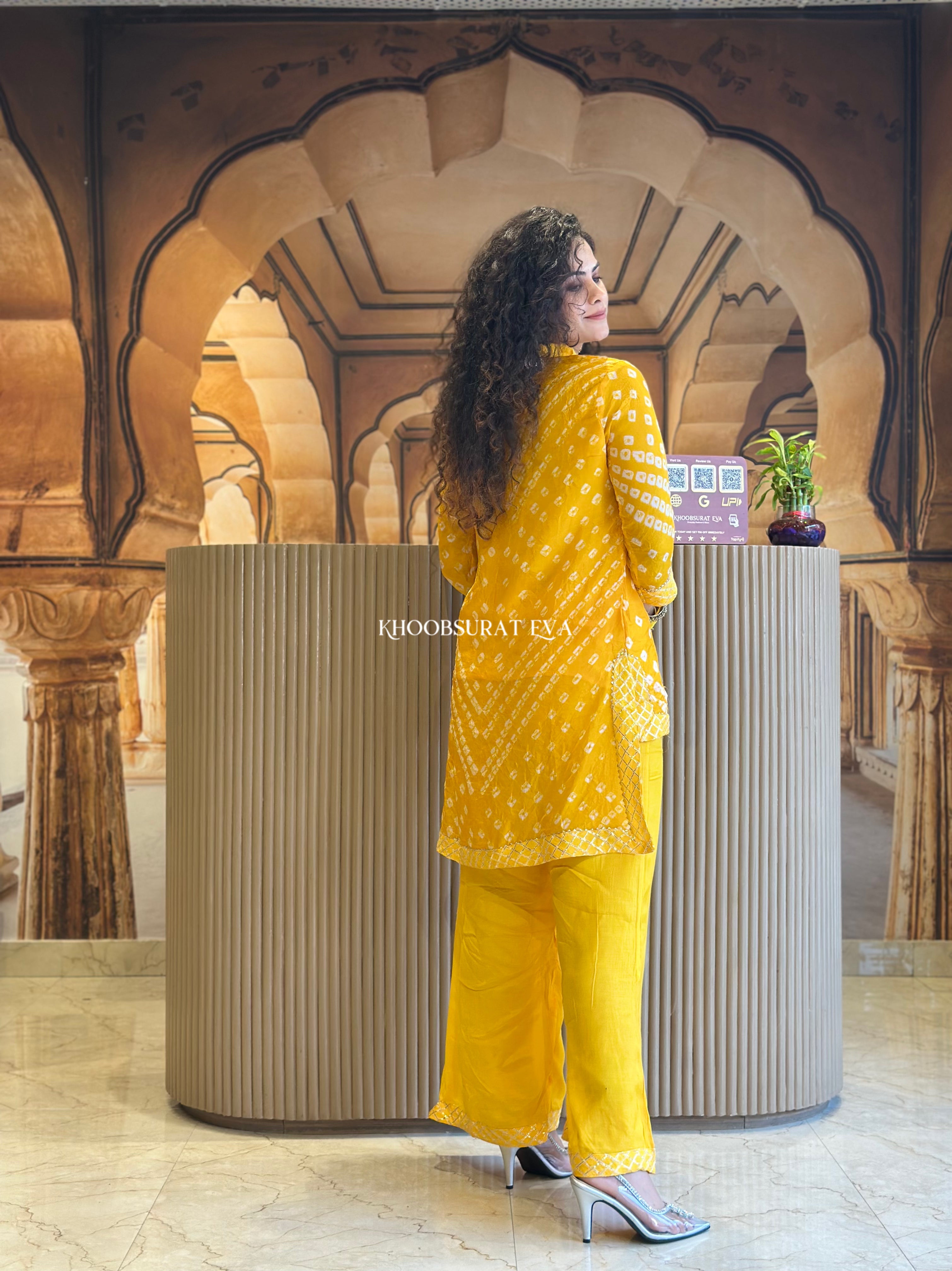 Johri Bazaar Bandhej Palazzo Set