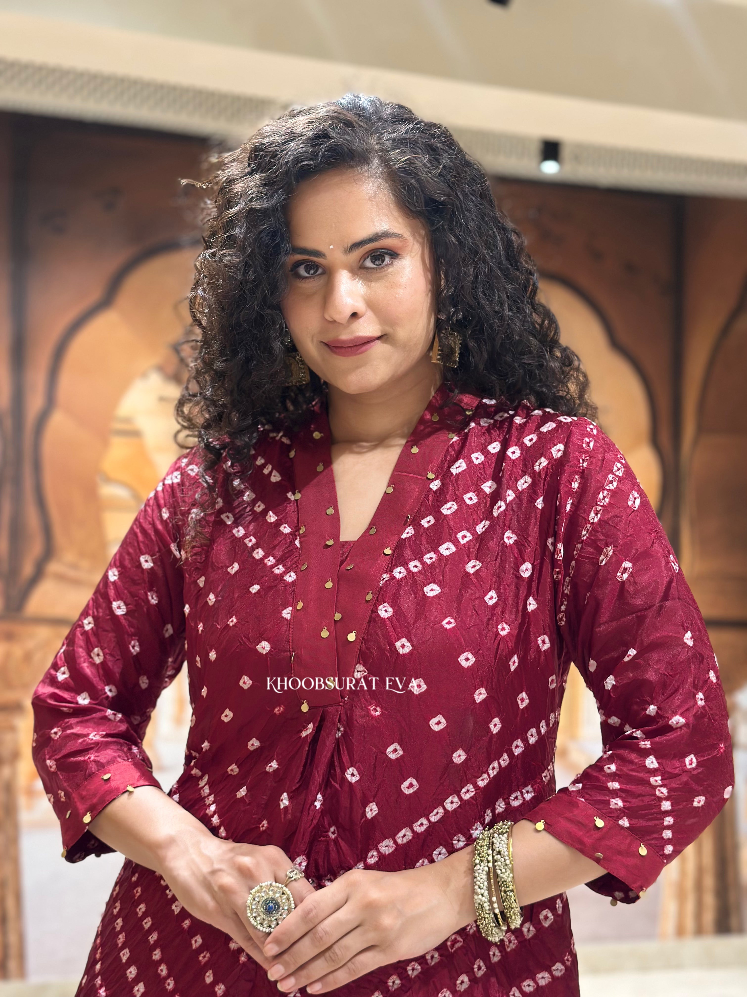 City Palace Red Palazzo Set