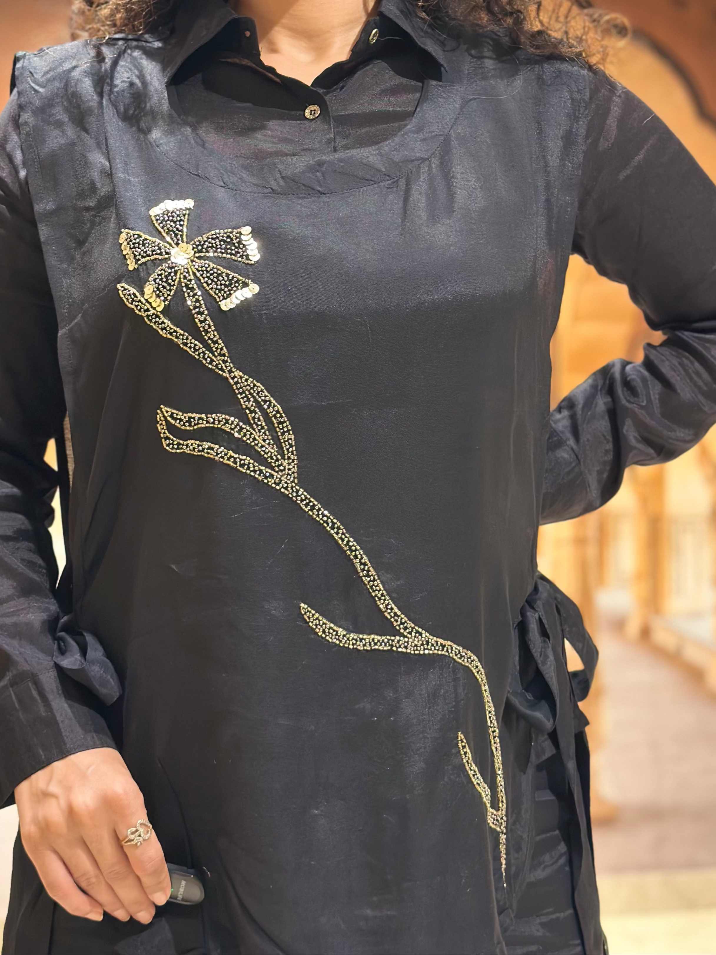 Veronica Glam Black Coord Set