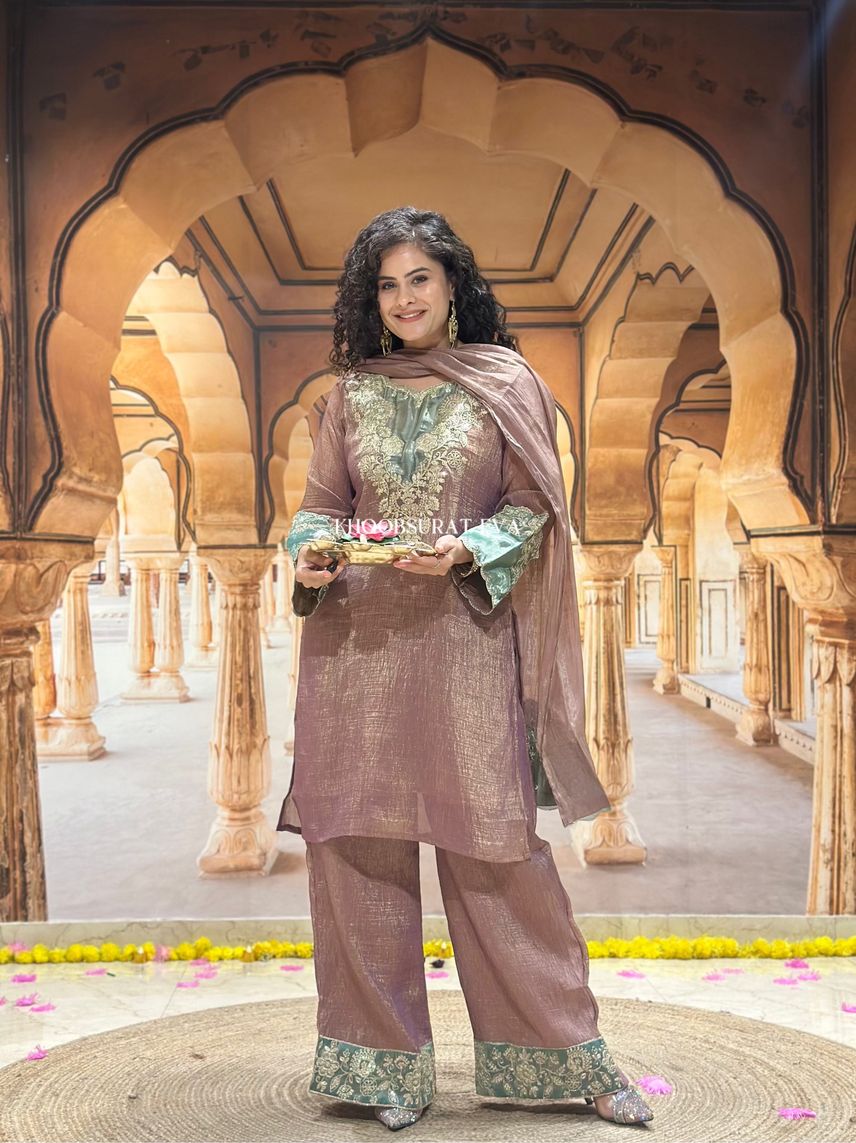 Bridal Beauty Rose Suit Set