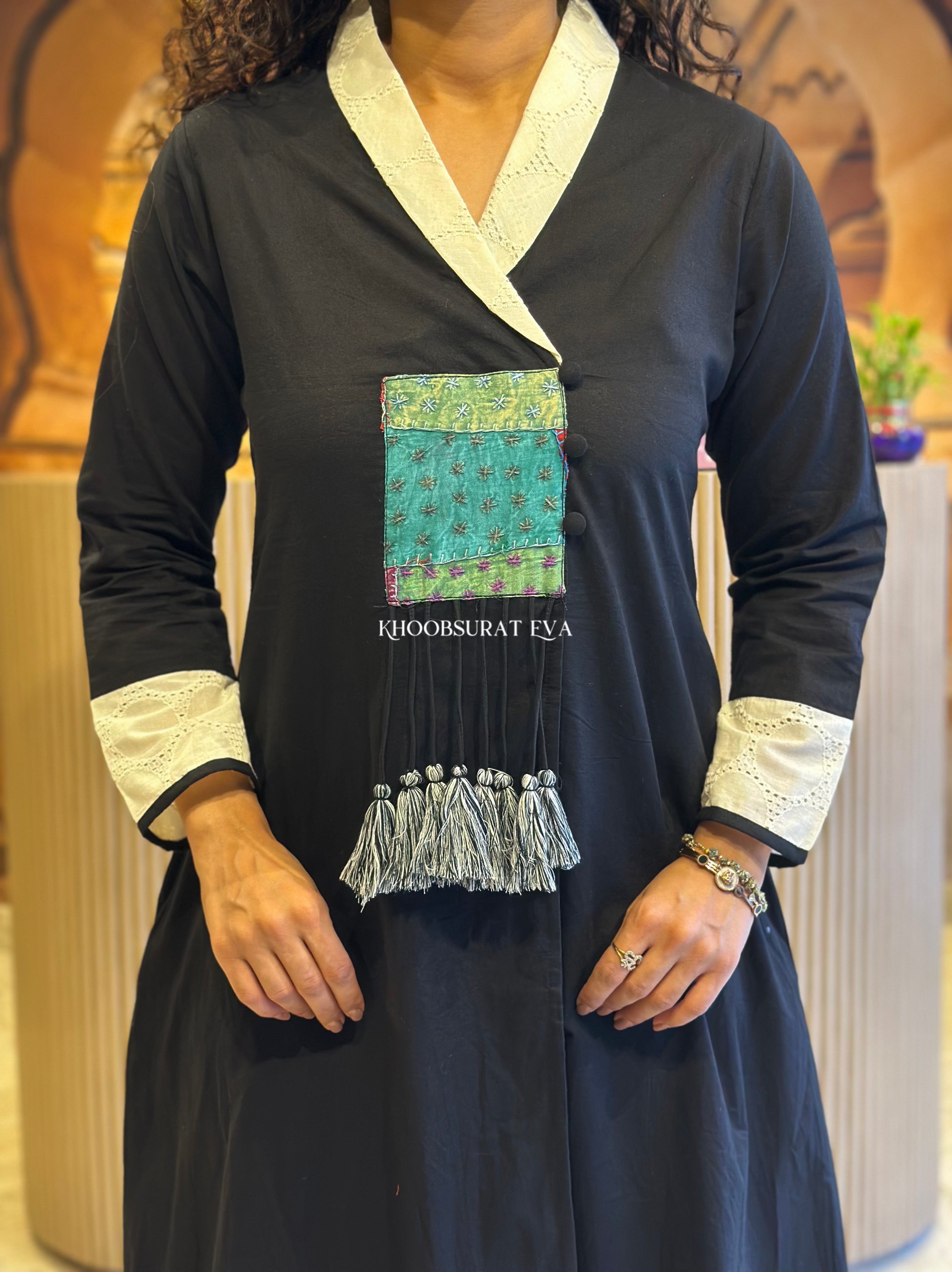 House of Beauty Black Kurta Set