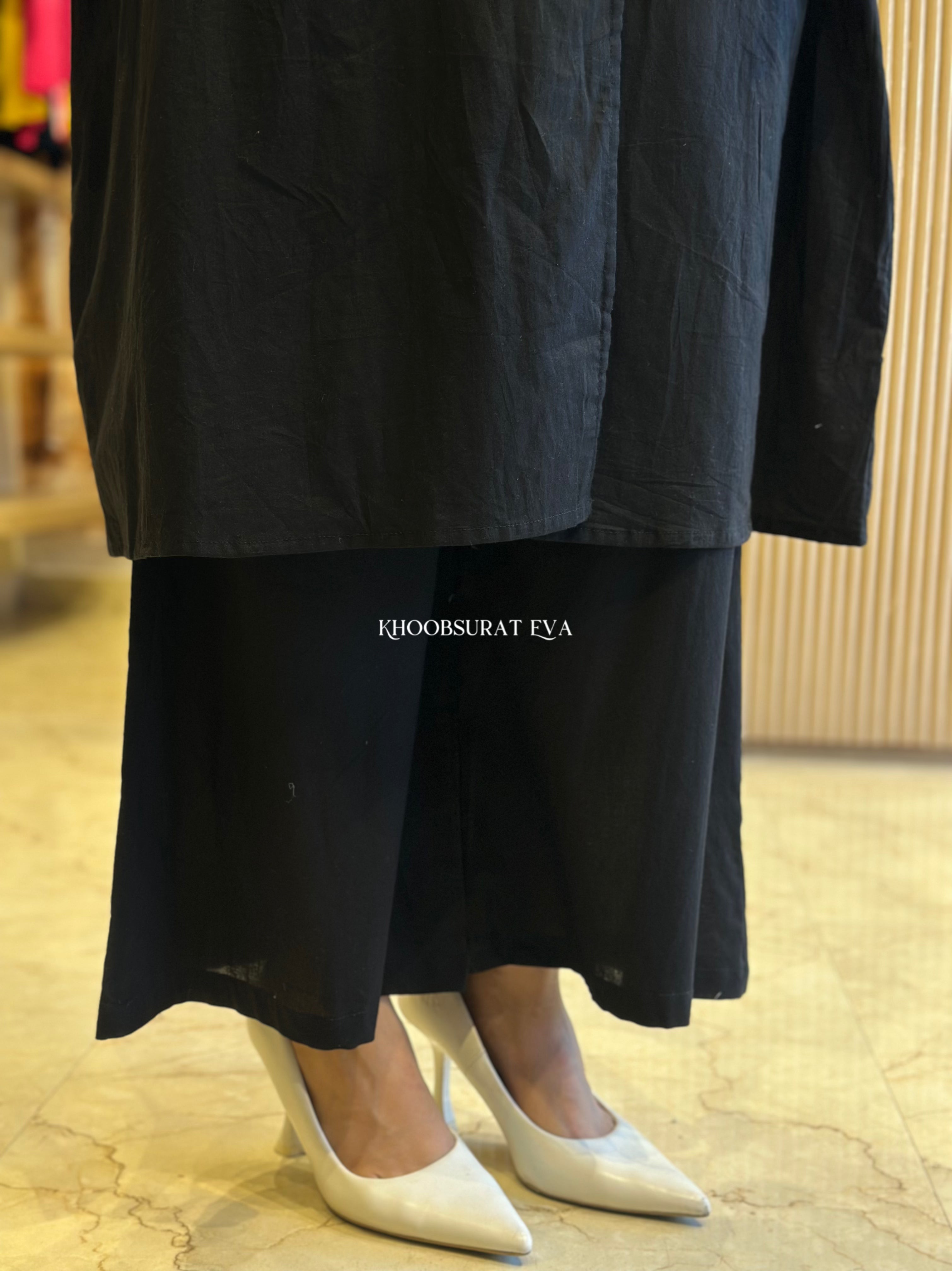 House of Beauty Black Kurta Set