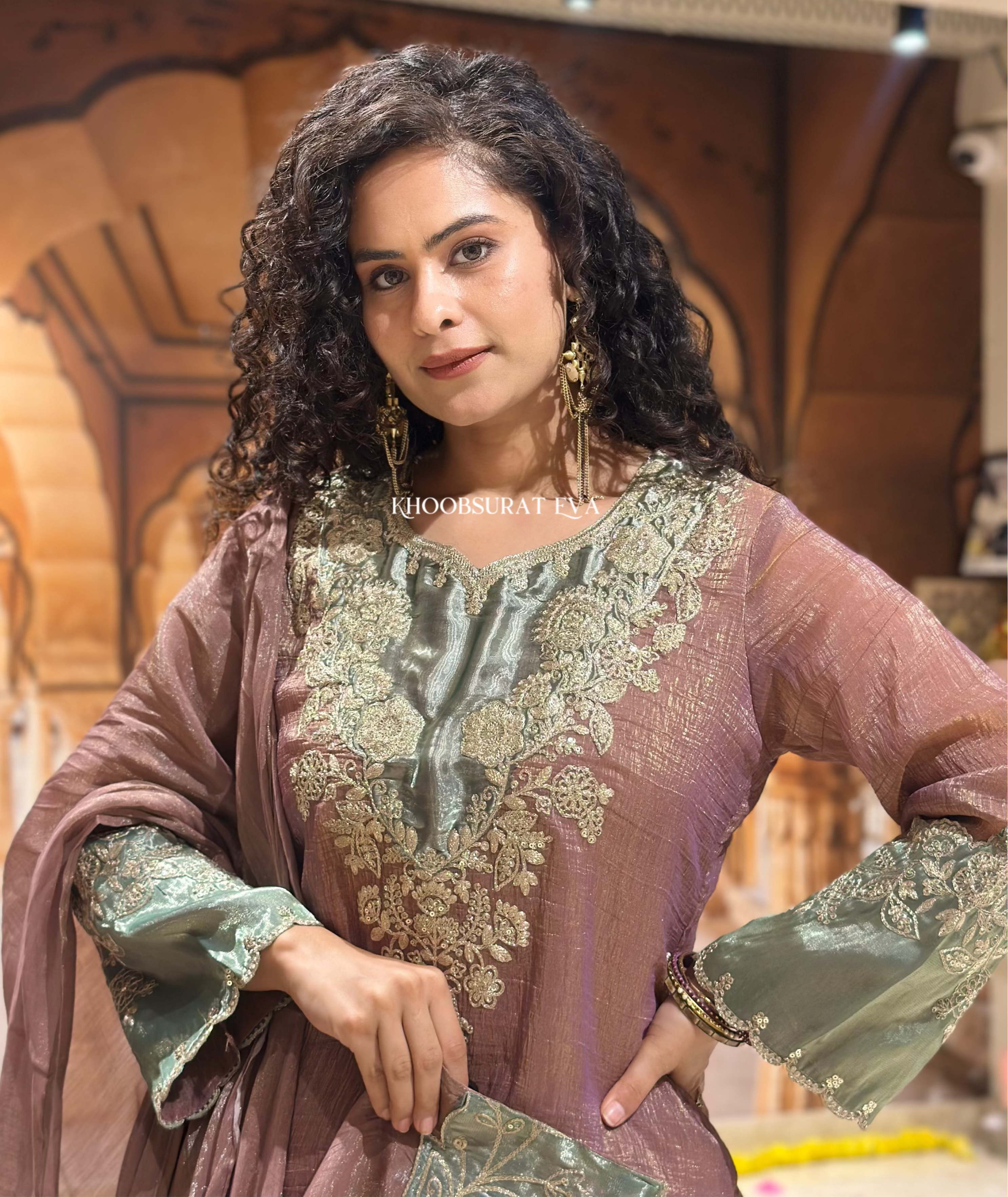 Bridal Beauty Rose Suit Set