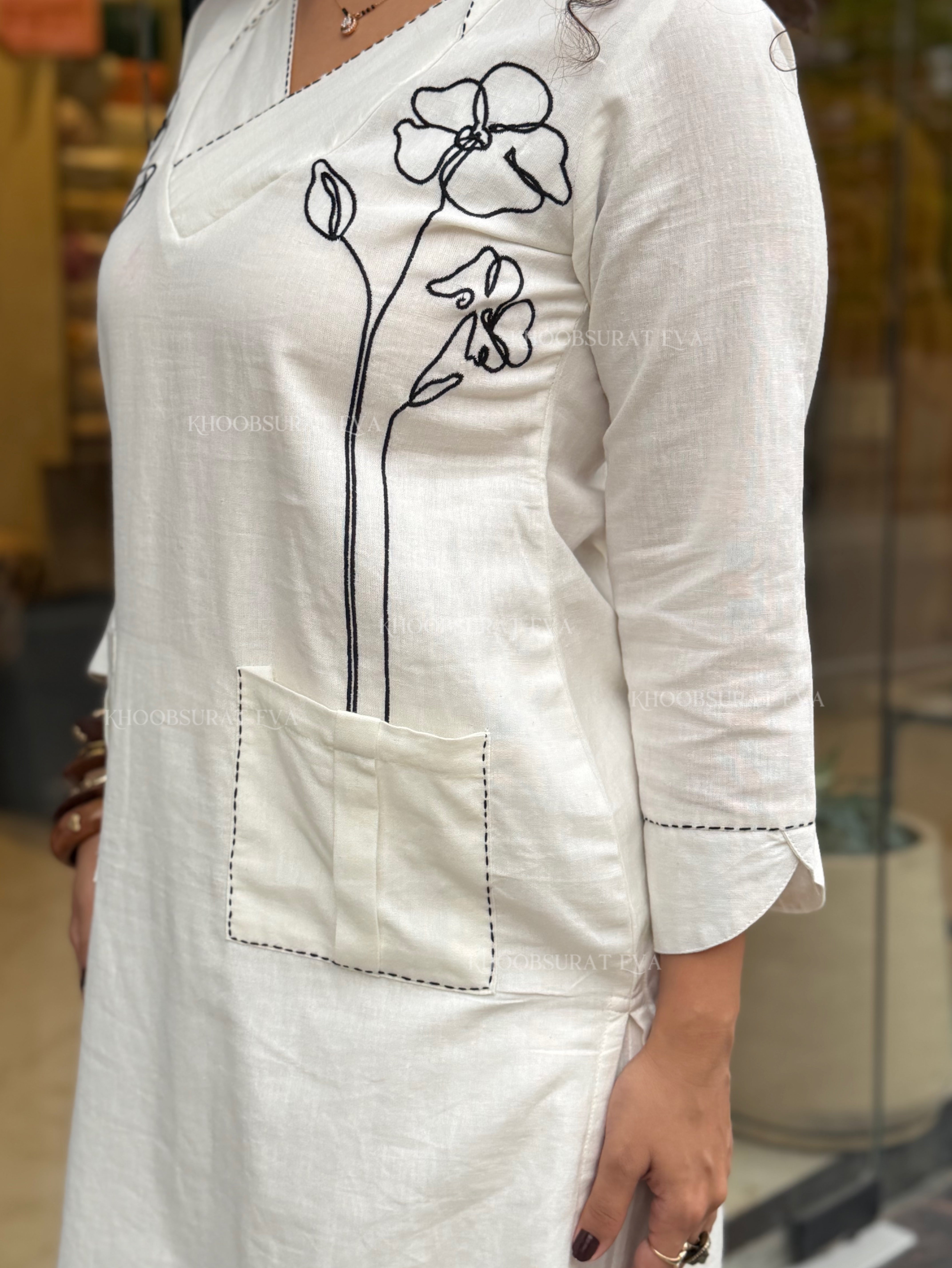 SUKOON WHITE KURTA SET