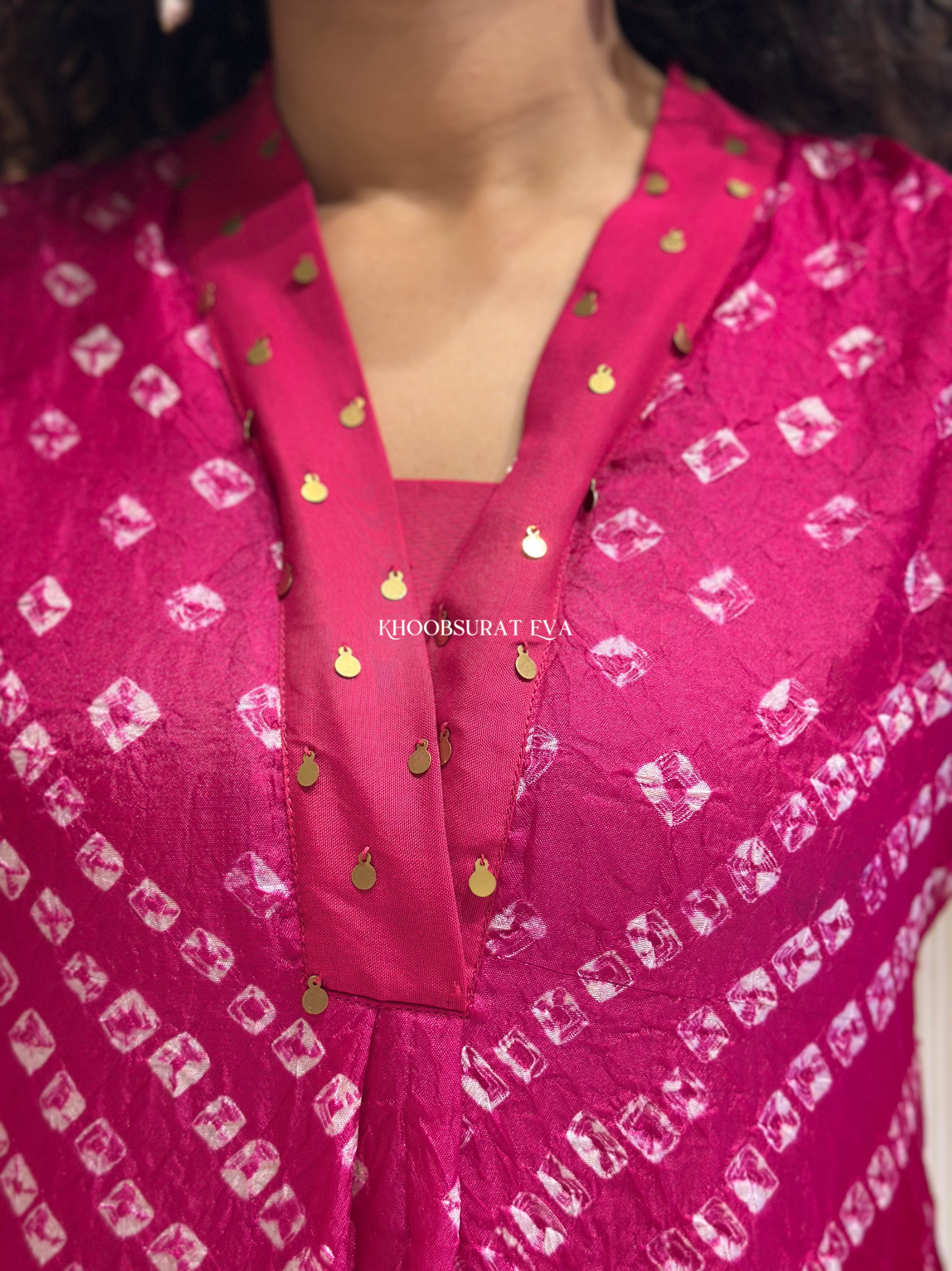 Jaipur Rani Bandhej Palazzo Set