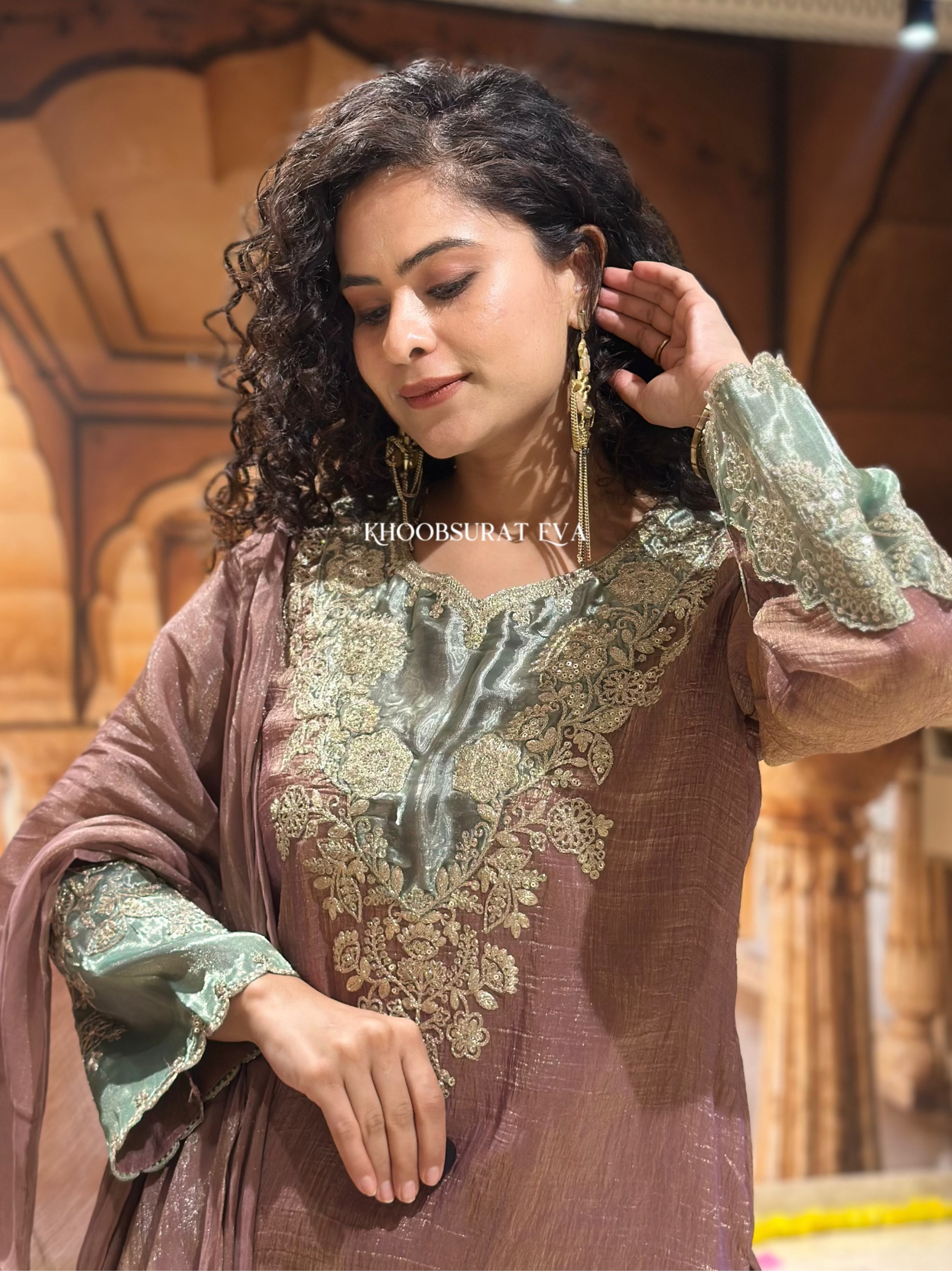 Bridal Beauty Rose Suit Set