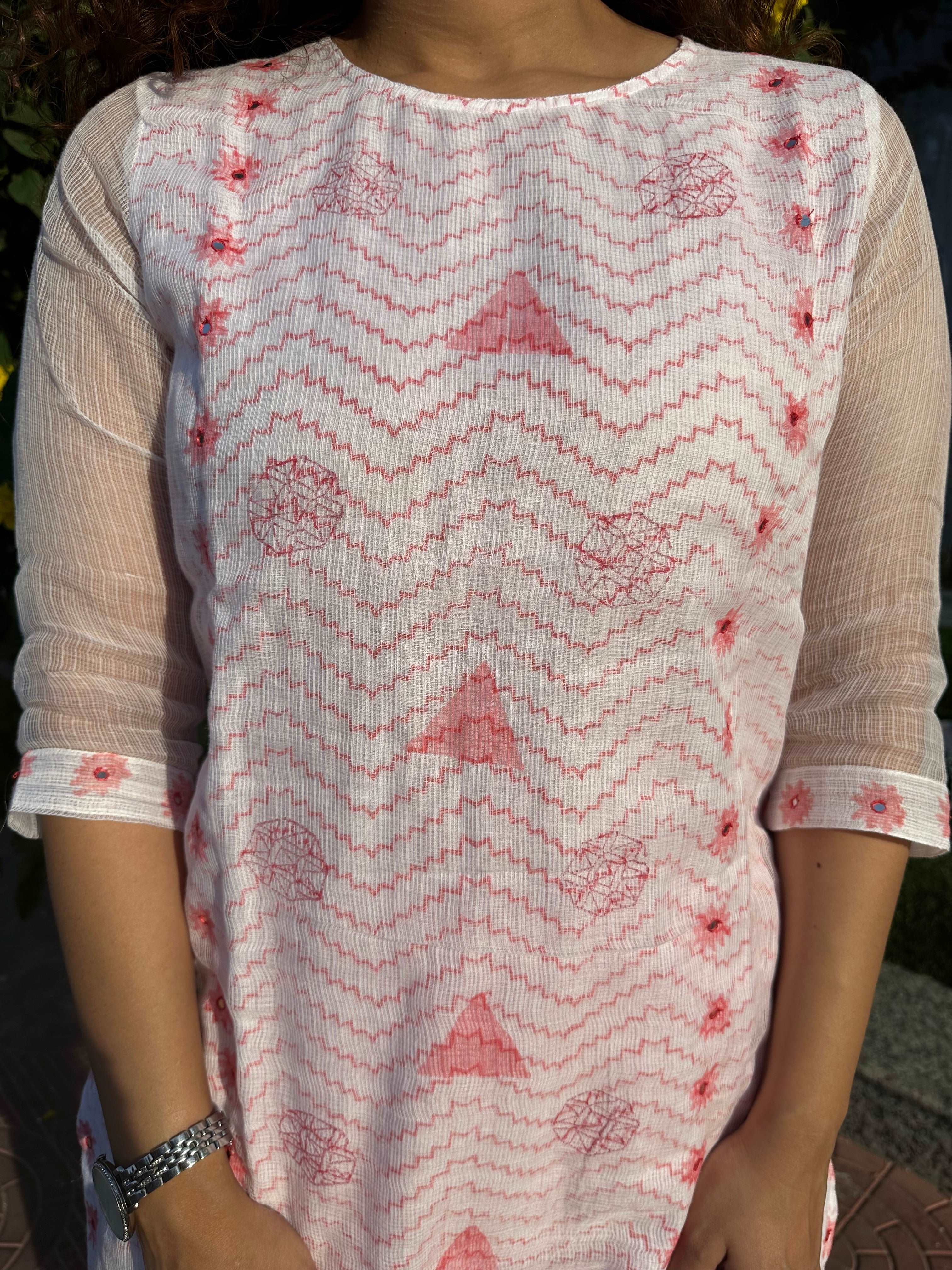 PINK KOTA DORIA EMBROIDERED SUIT SET