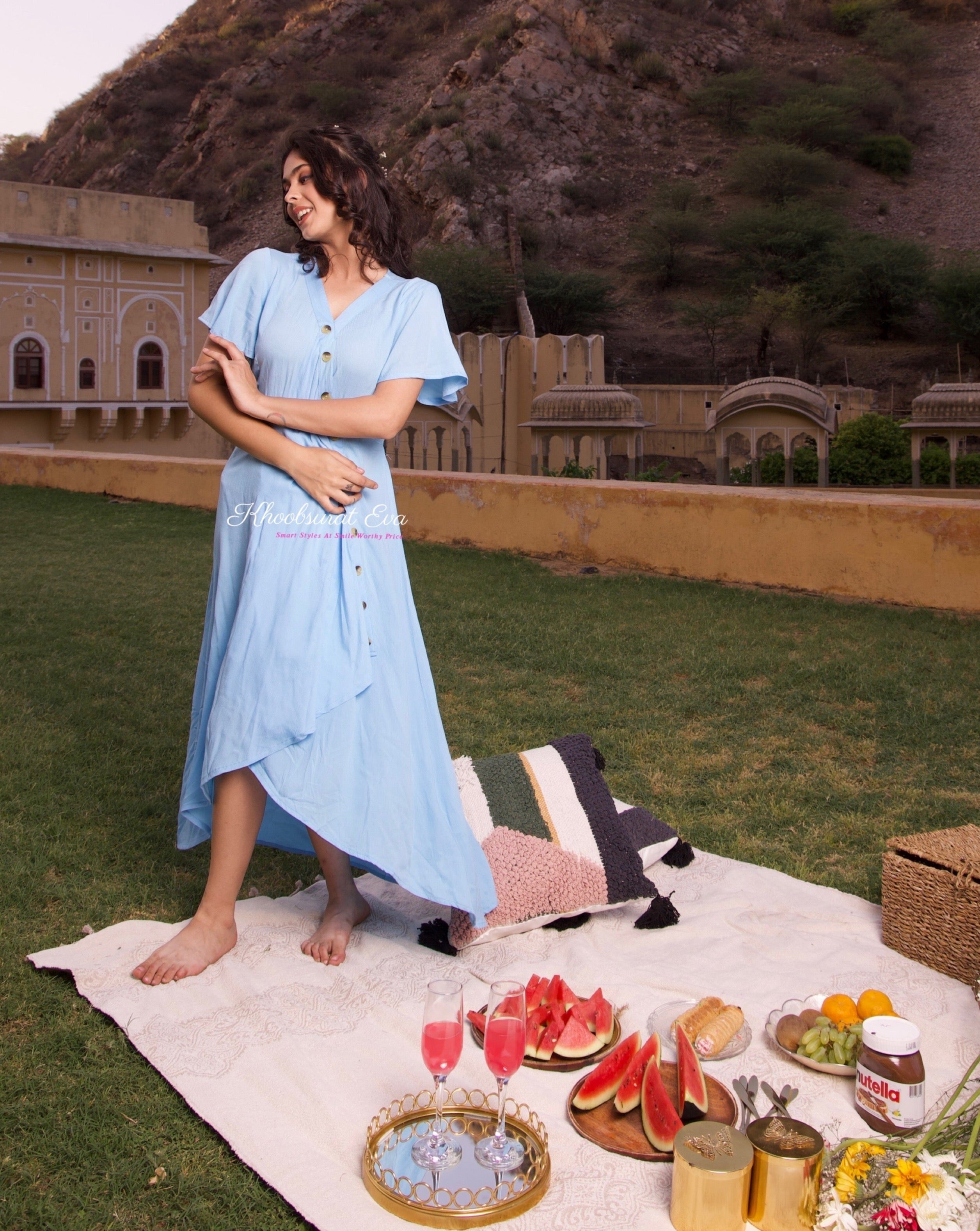 Blue Summer Maxi Dress