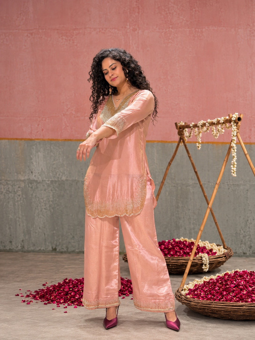 Luxe Blush Rose Coord Set