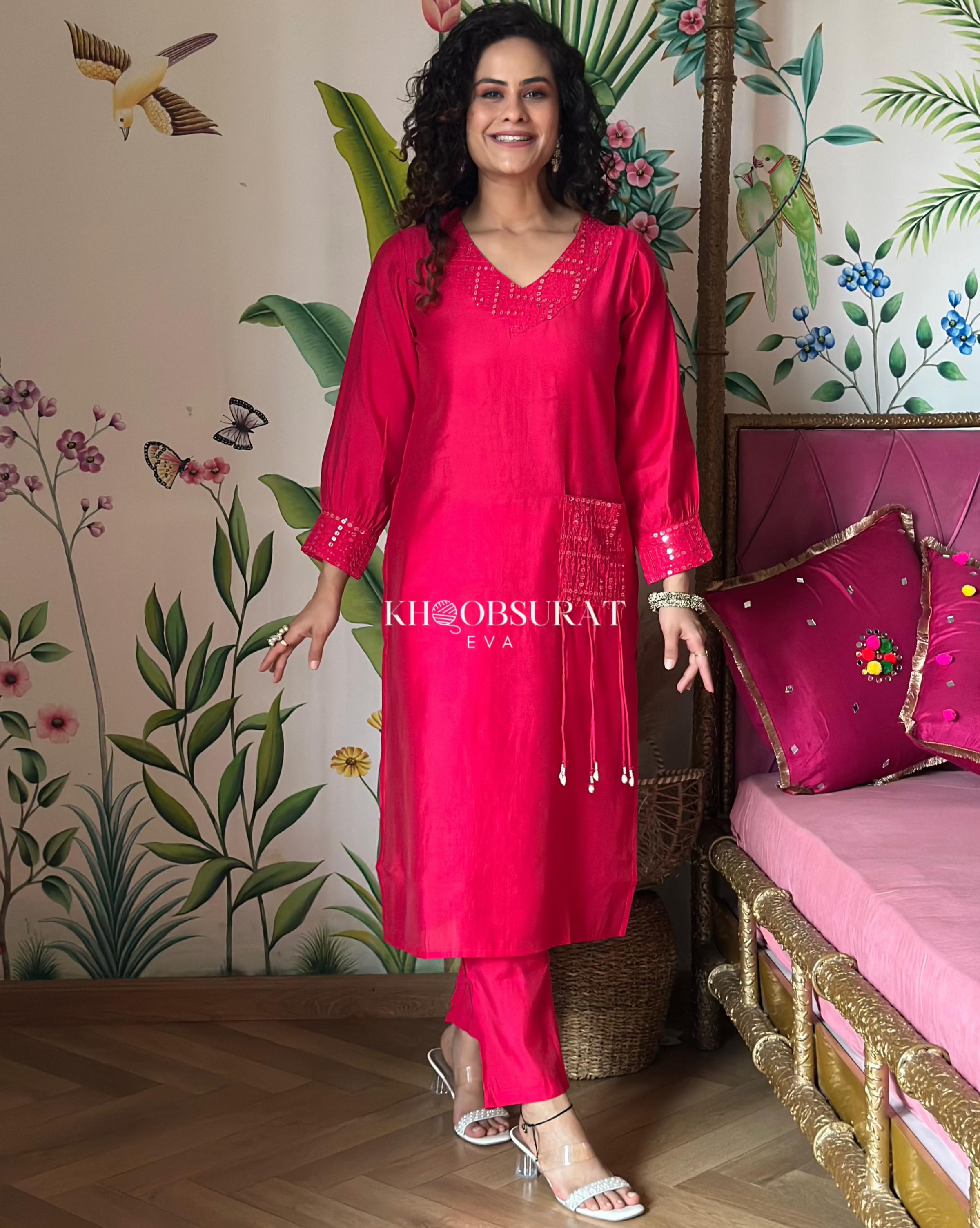 Bollywood Style Red Kurta Set