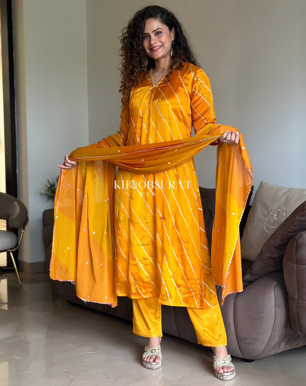 Golden Goddess Kurta Suit Set