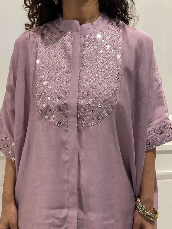 Indian Style Purple Kaftan Set 