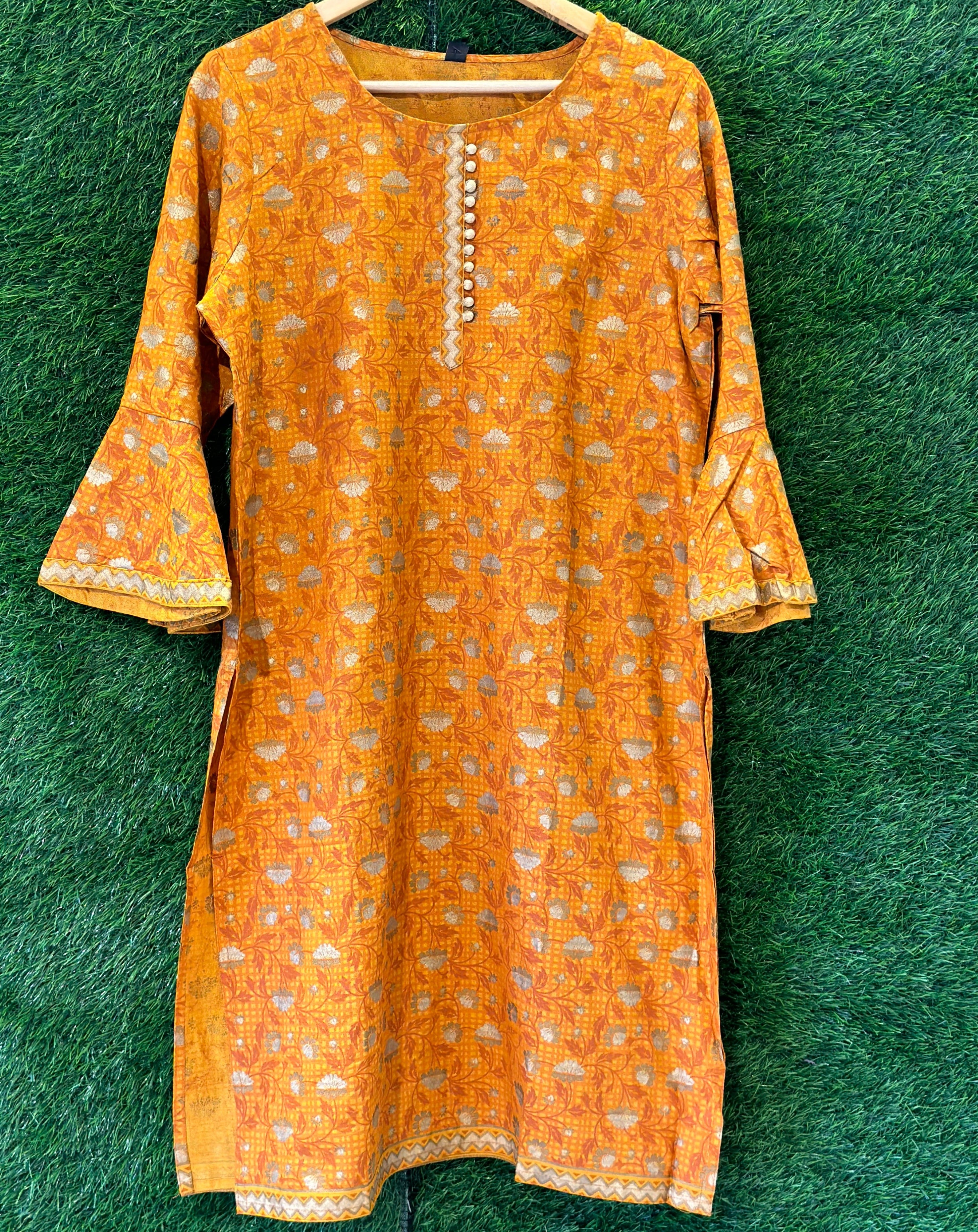 ORANGE FESTIVE WOMEN KURTA
