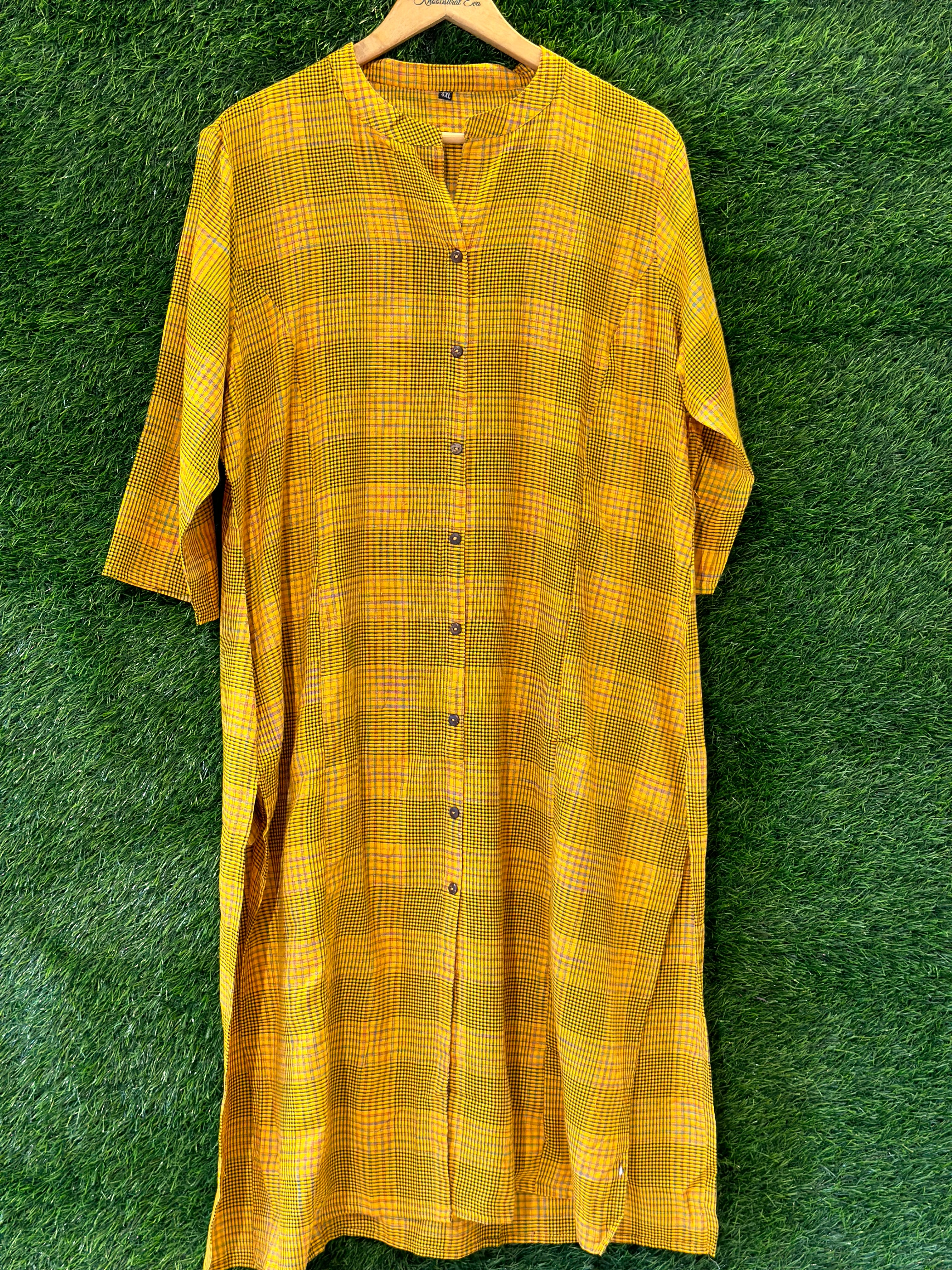 YELLOW PRINTED WOMEN KURTA