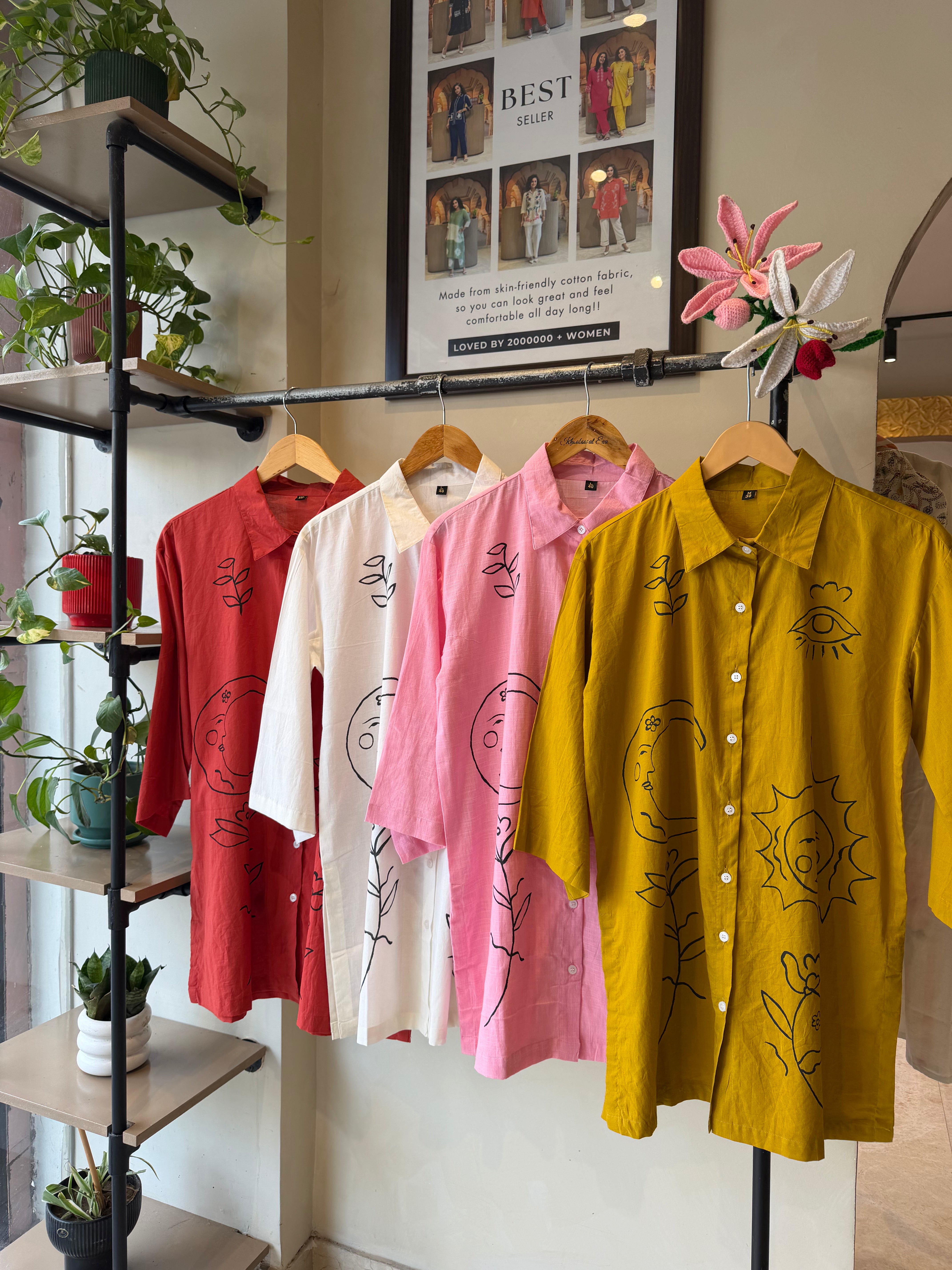 Pink Cotton Shirts