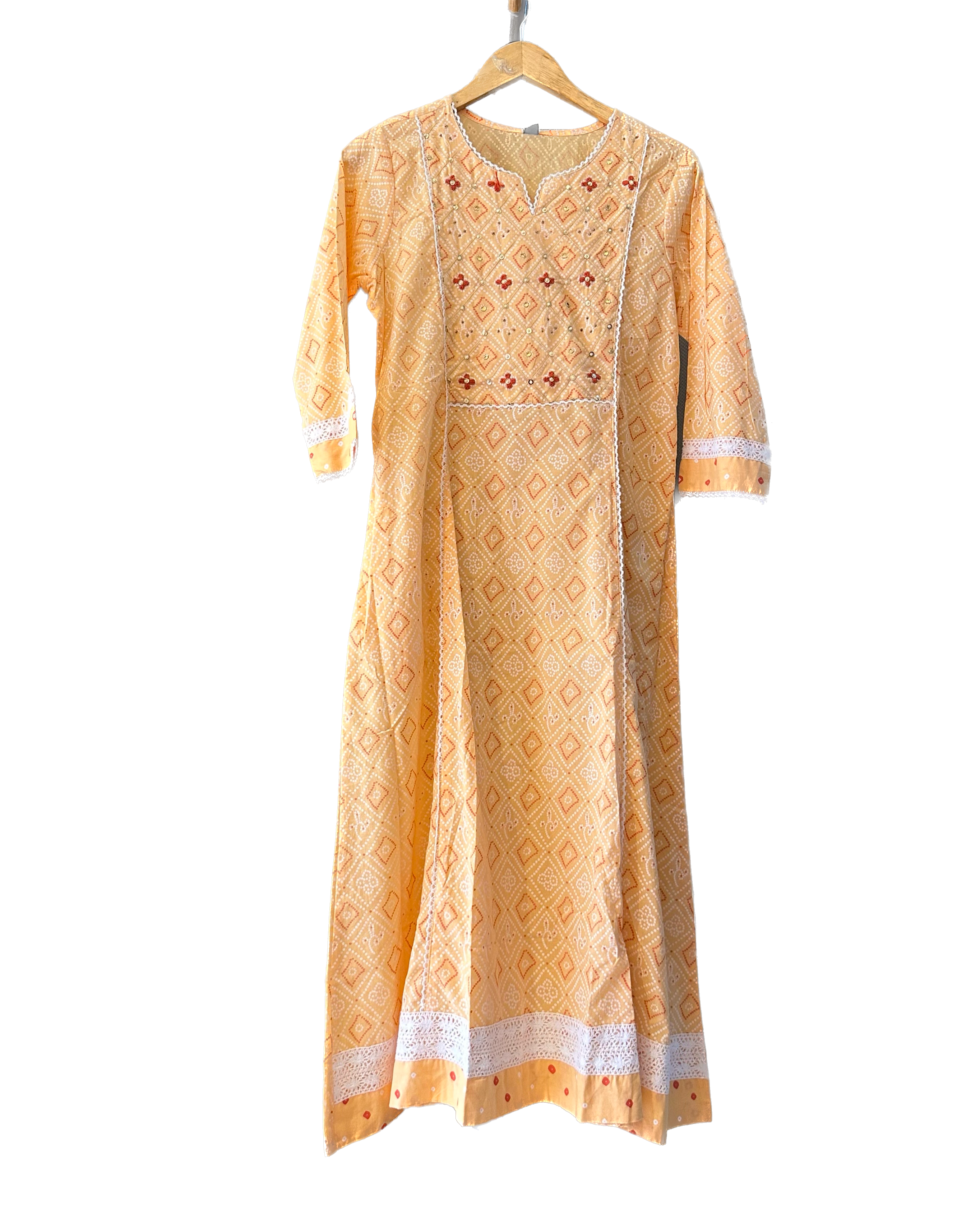 Diya Peach Kurta Suit Set