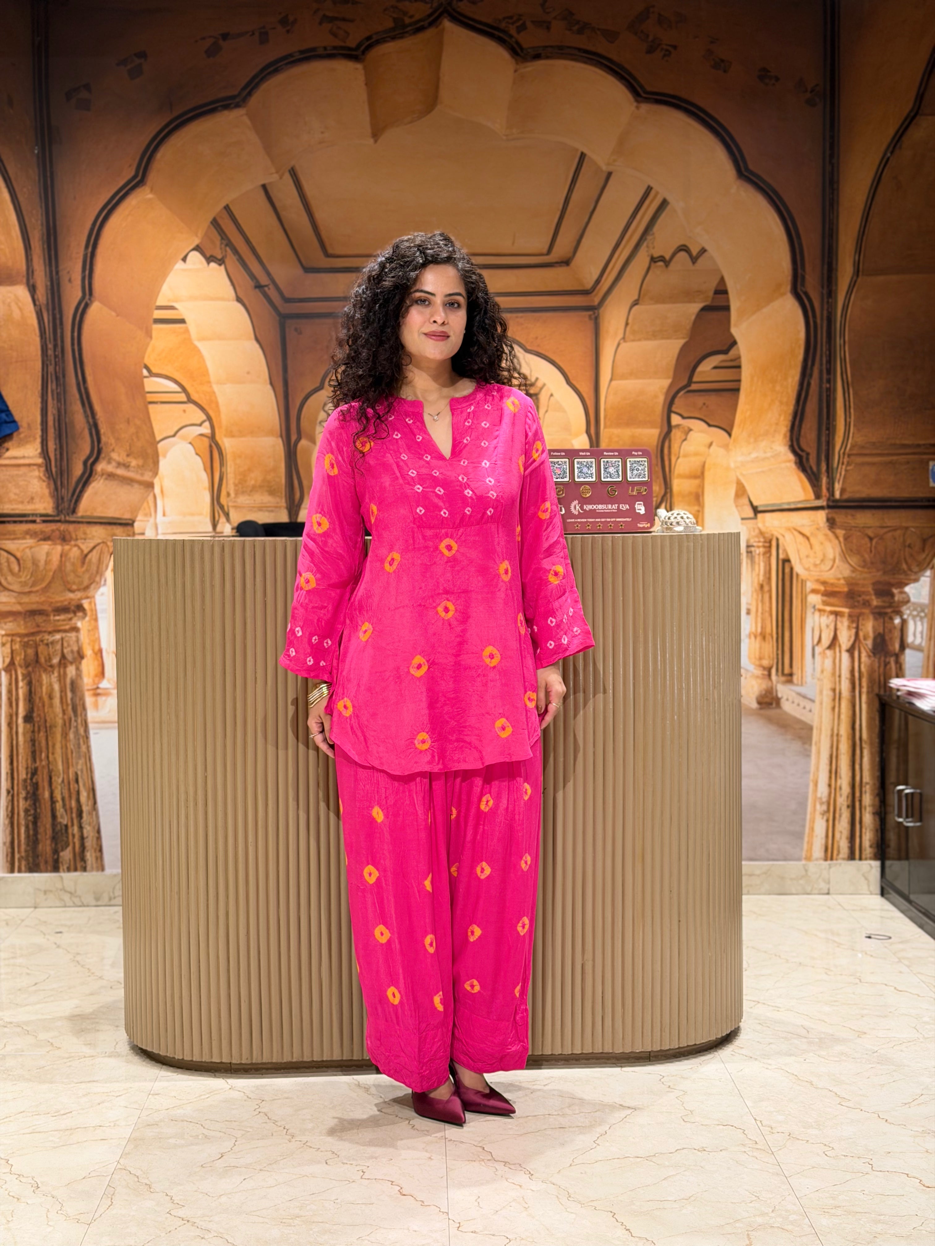 Royal Jaipur Pink Bandni Coord