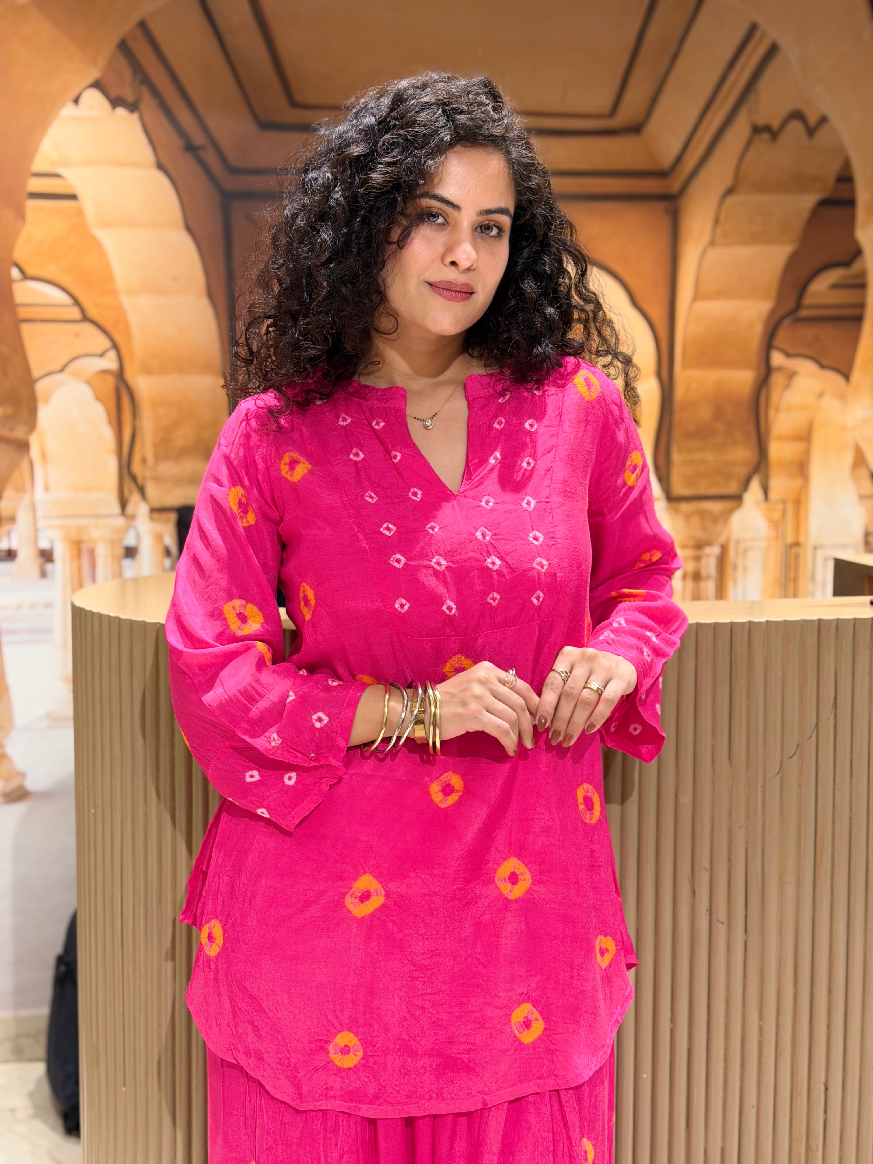 Royal Jaipur Pink Bandni Coord