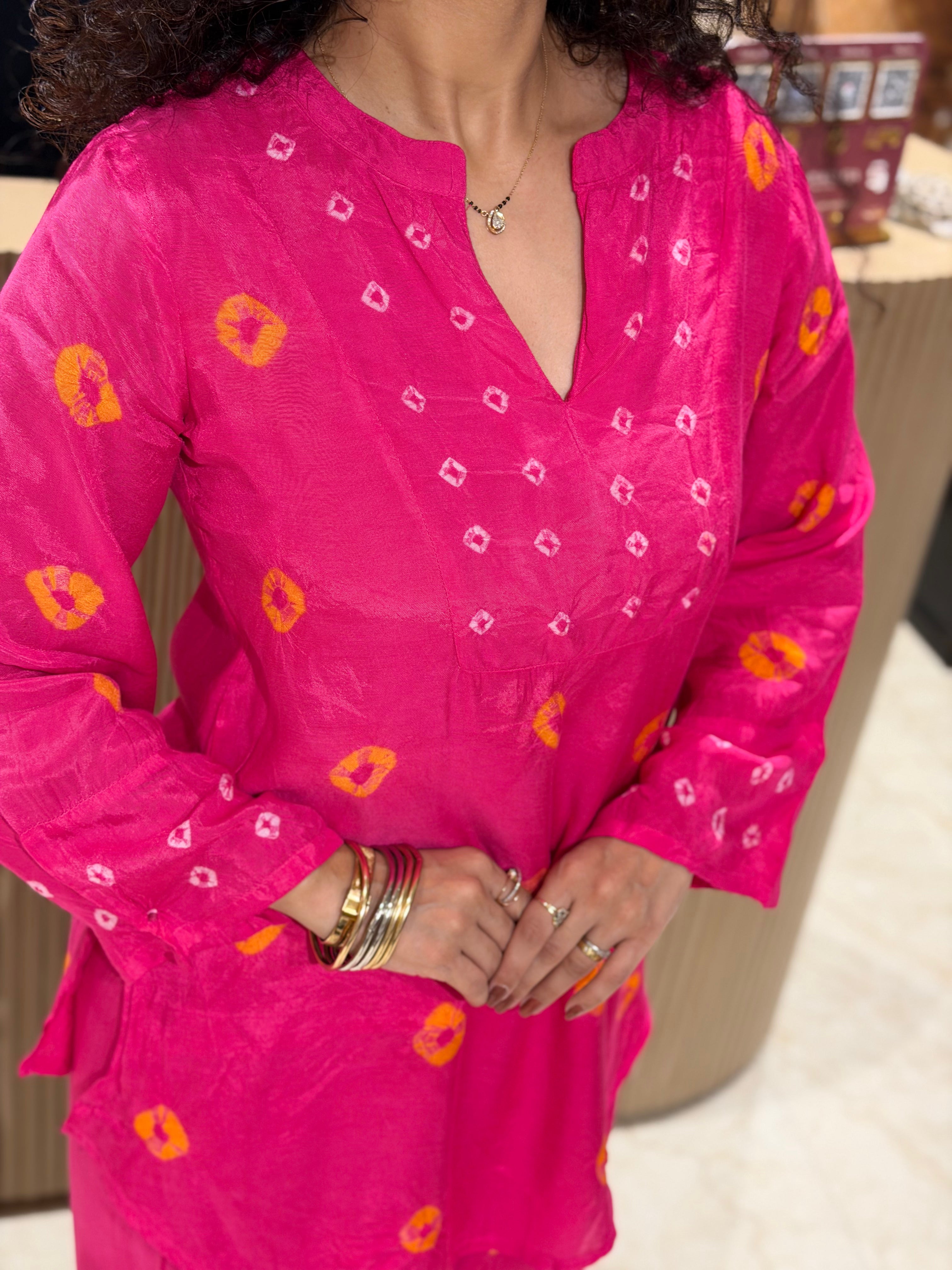 Royal Jaipur Pink Bandni Coord