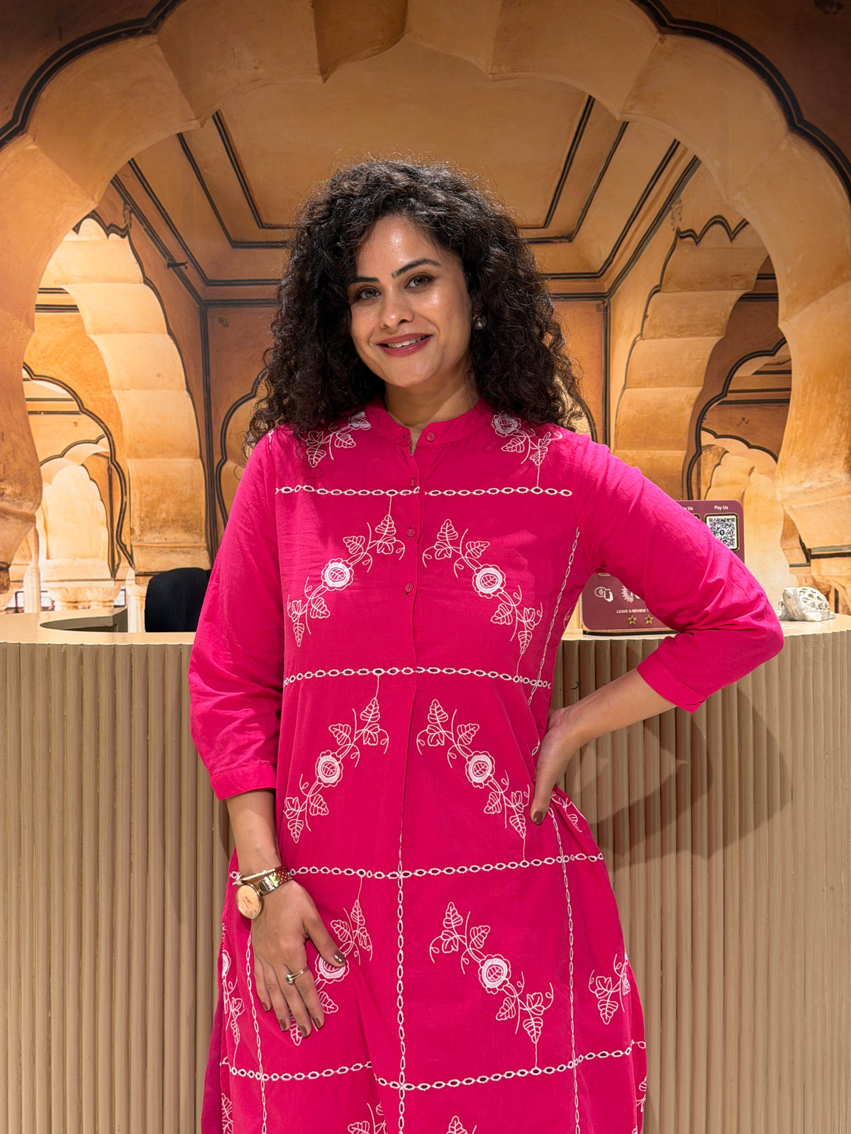 Floral Charm Embroidered Kurta Set