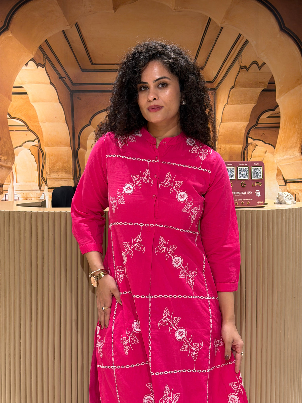 Floral Charm Embroidered Kurta Set