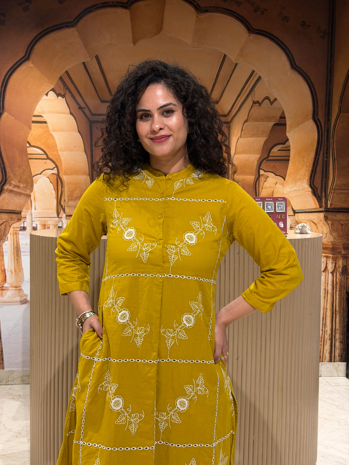 Floral Charm Embroidered Kurta Set