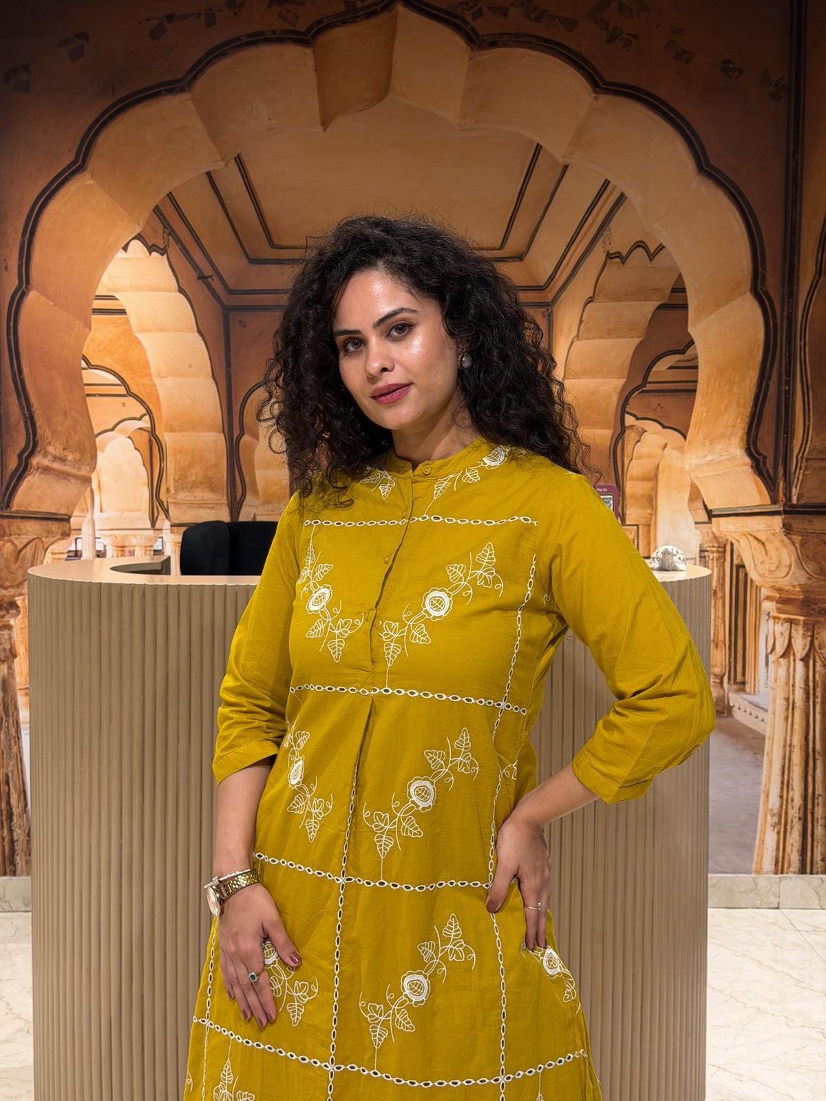 Floral Charm Embroidered Kurta Set