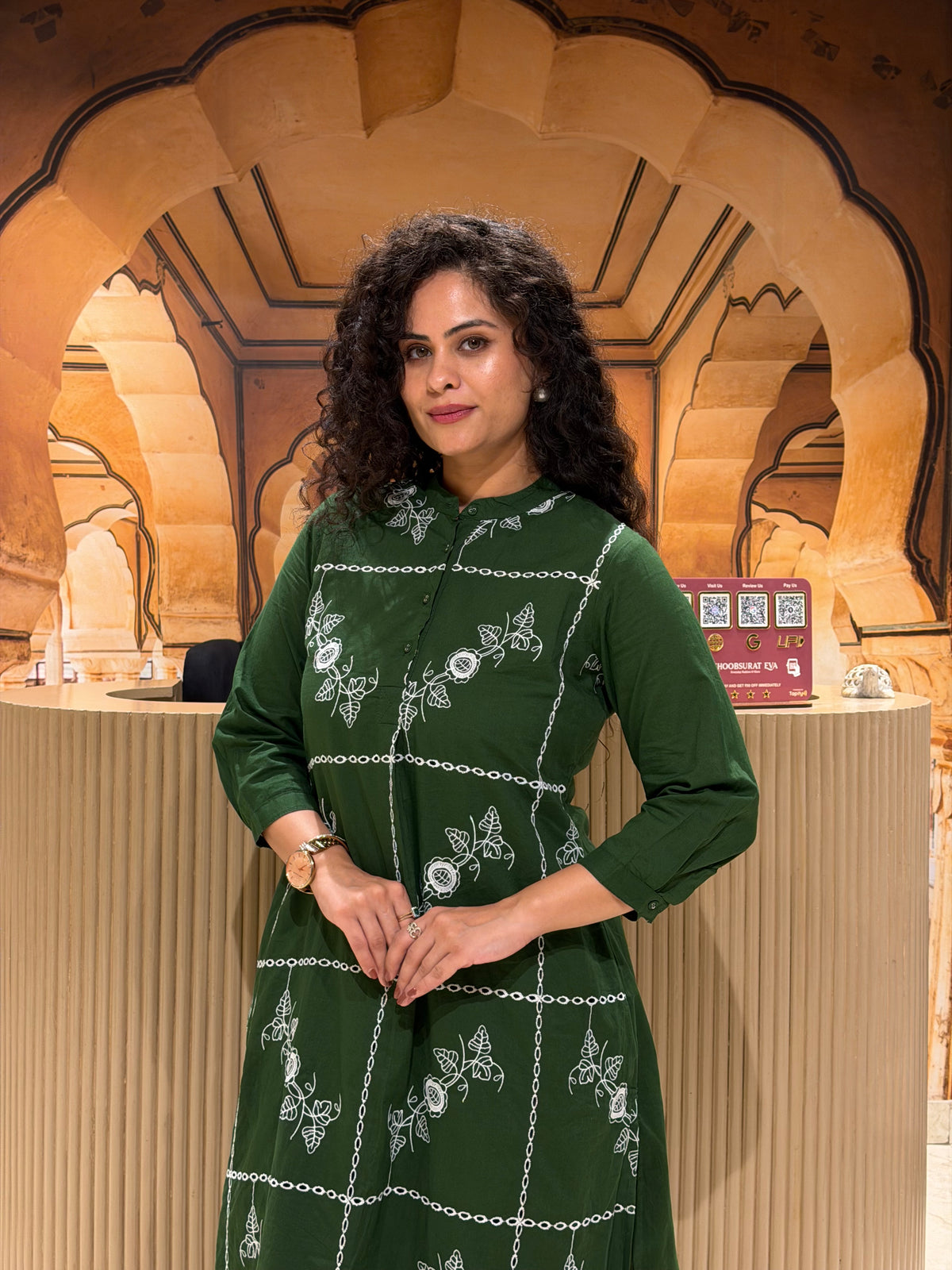 Floral Charm Embroidered Kurta Set