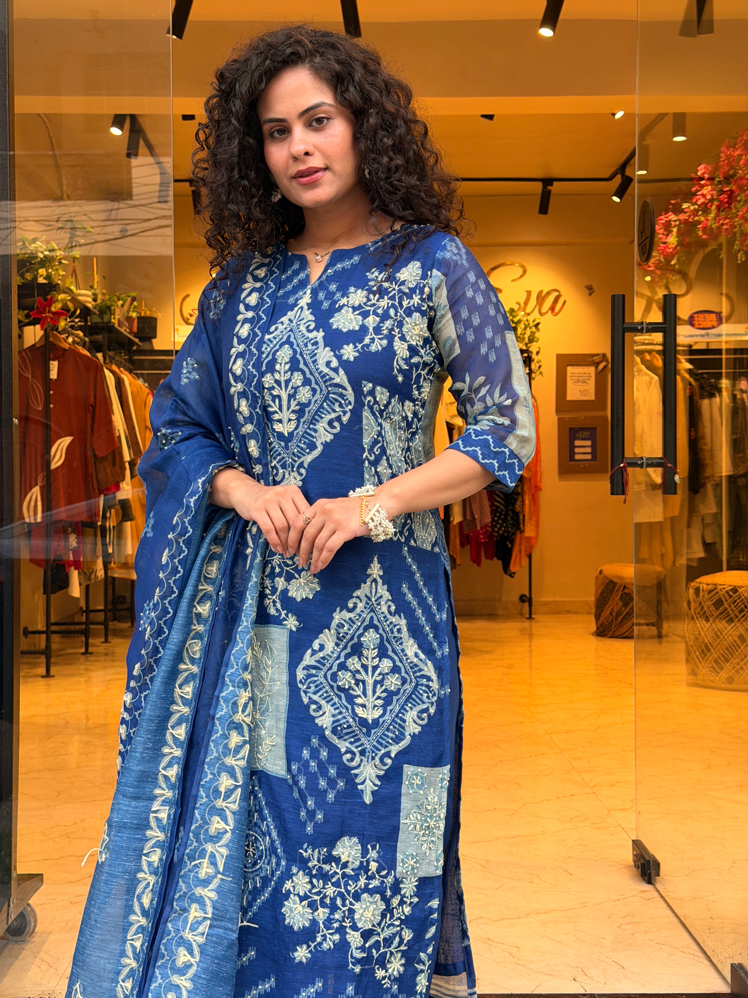 Rimjhim Embroidered Dupatta Set
