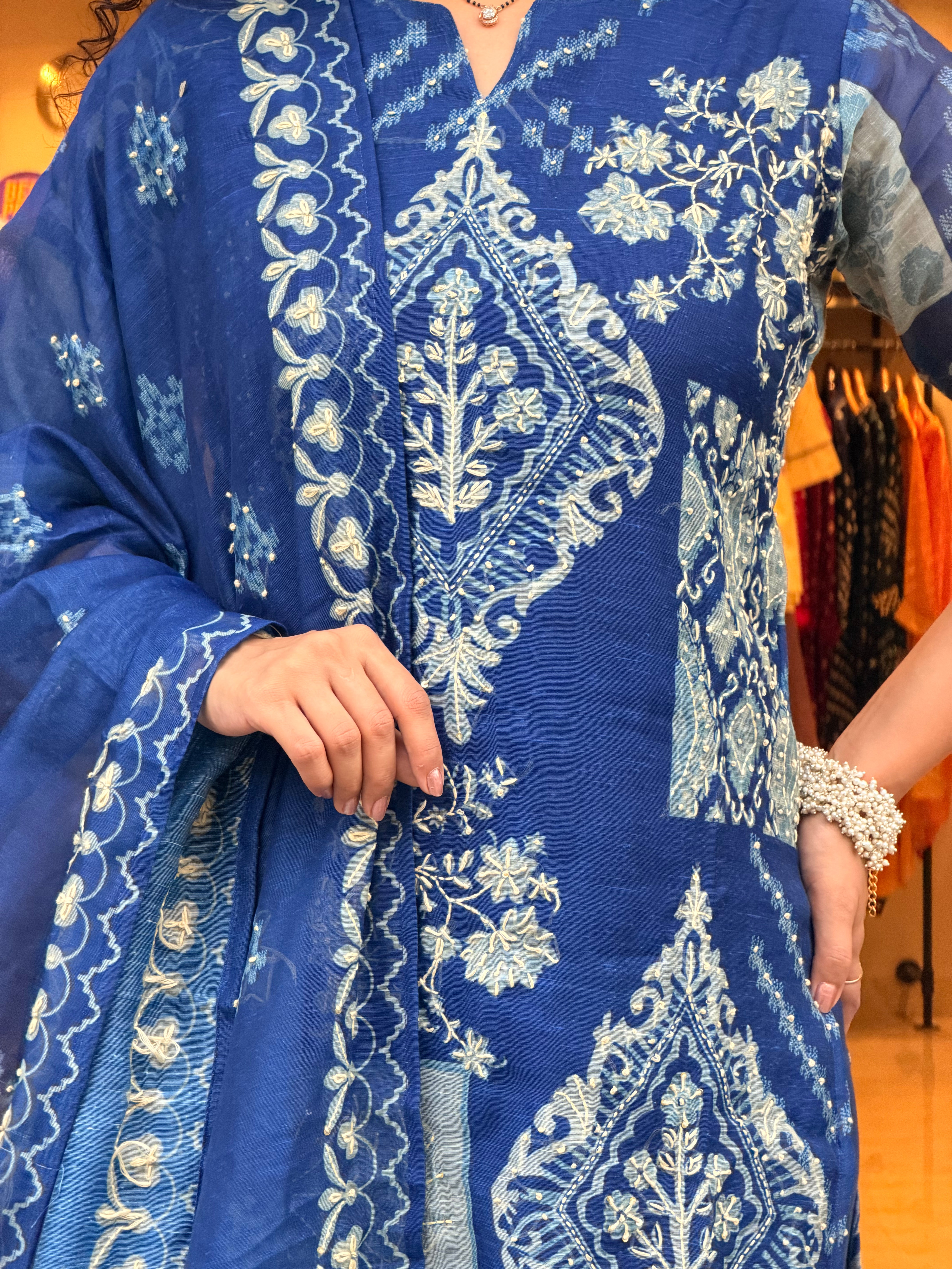 Rimjhim Embroidered Dupatta Set
