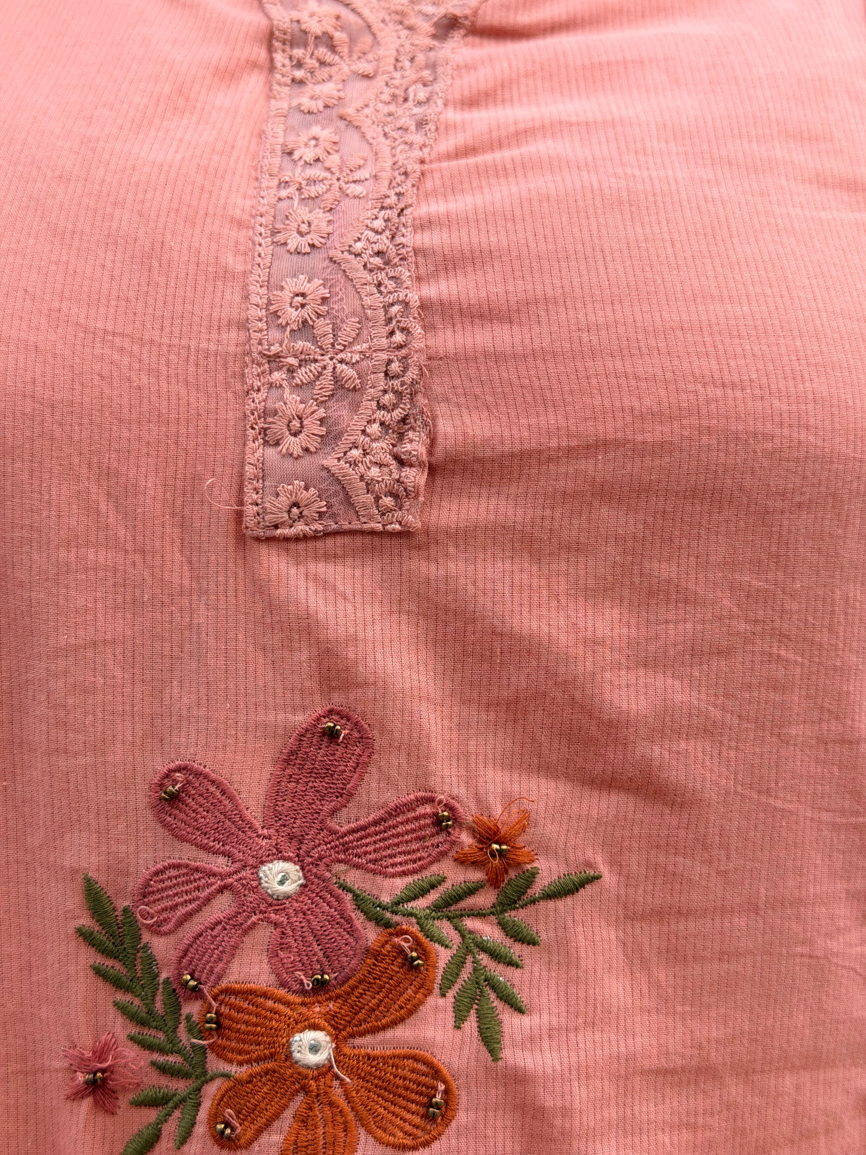 Hibiscus Cotton Kurta Suit Set
