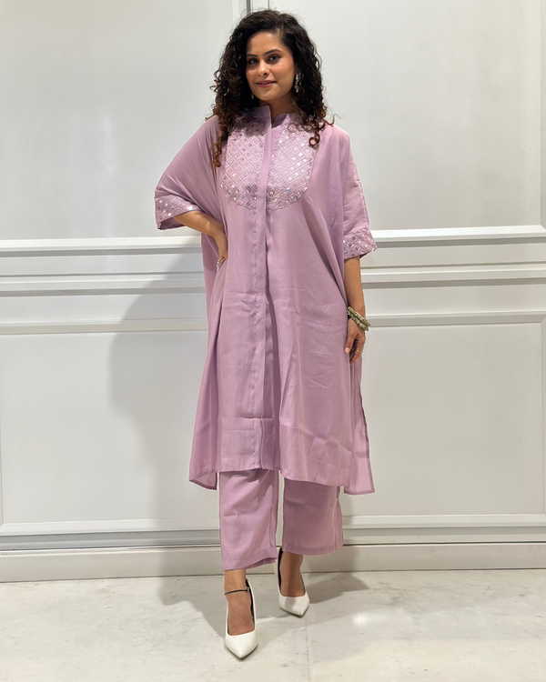 Indian Style Purple Kaftan Set