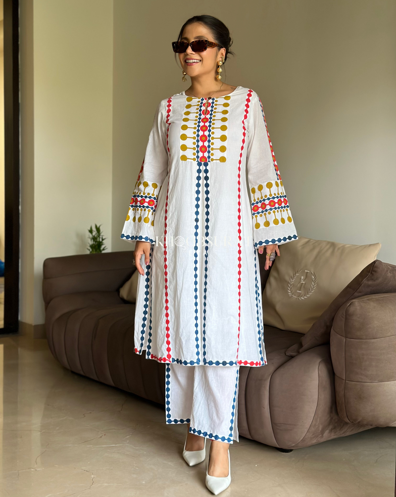 Anokhi Adorn White Kurta Set