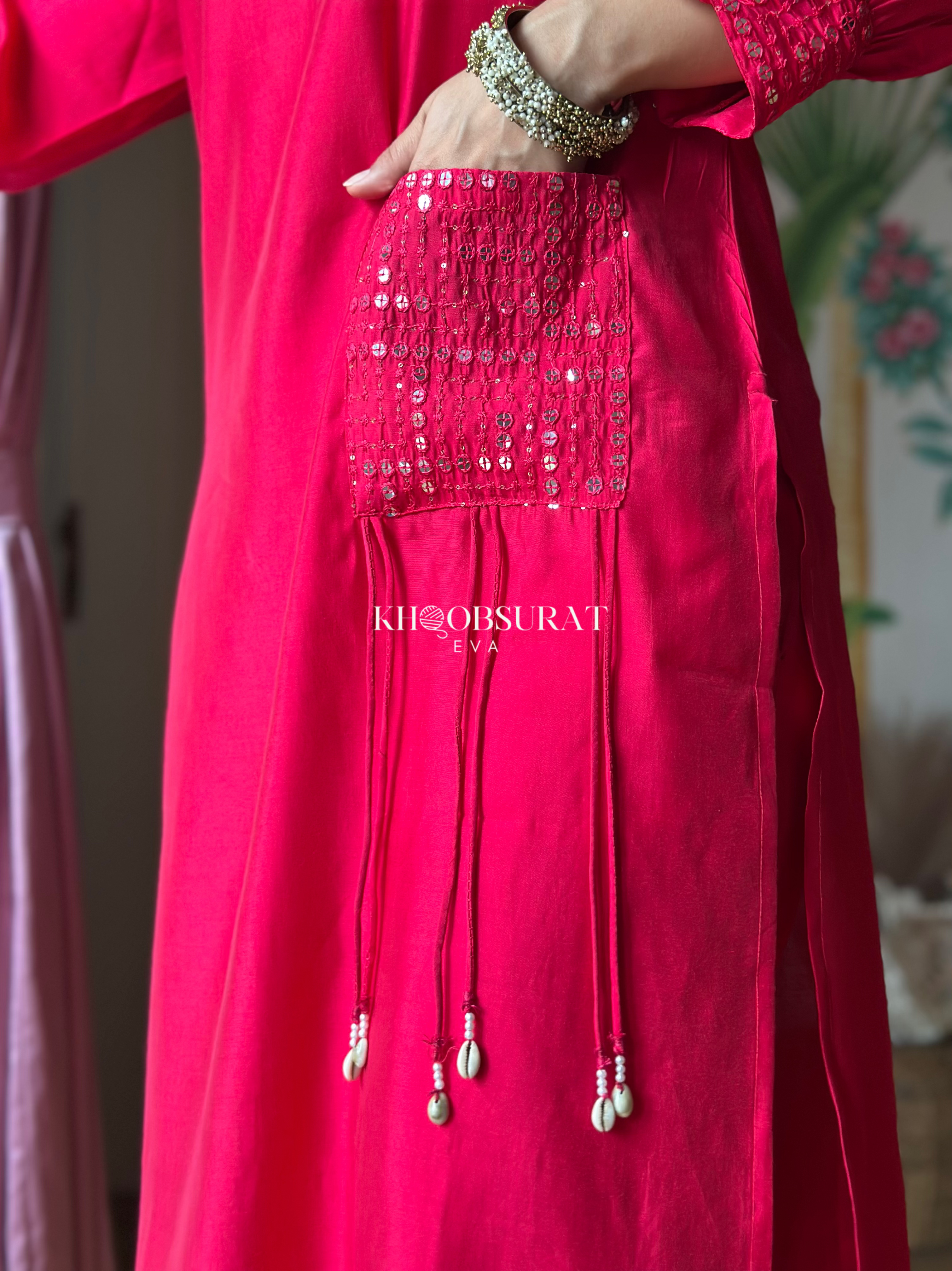 Bollywood Style Red Kurta Set