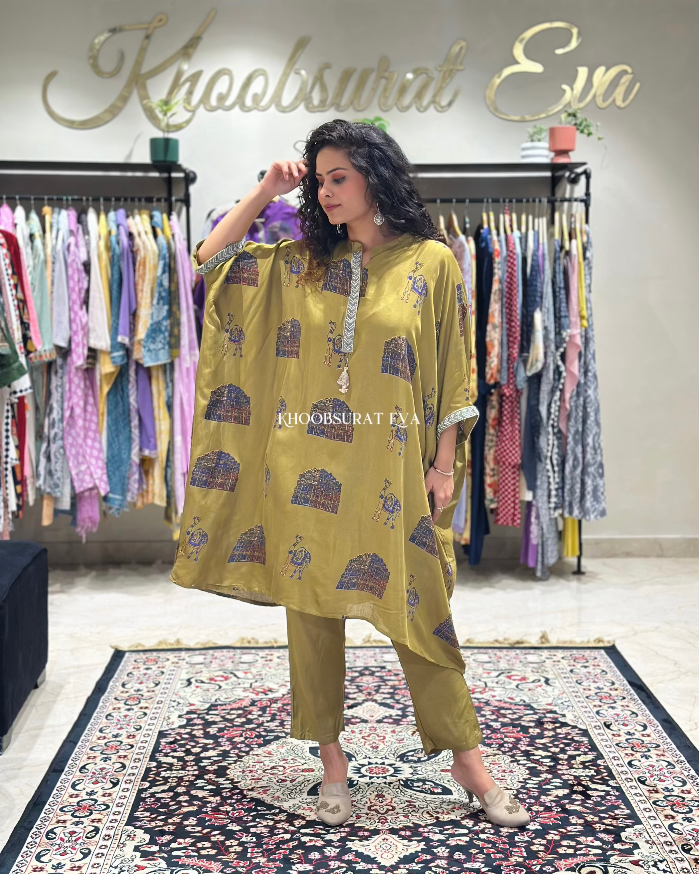 Beauty Jaipur Kaftan Tunic CoOrd Set