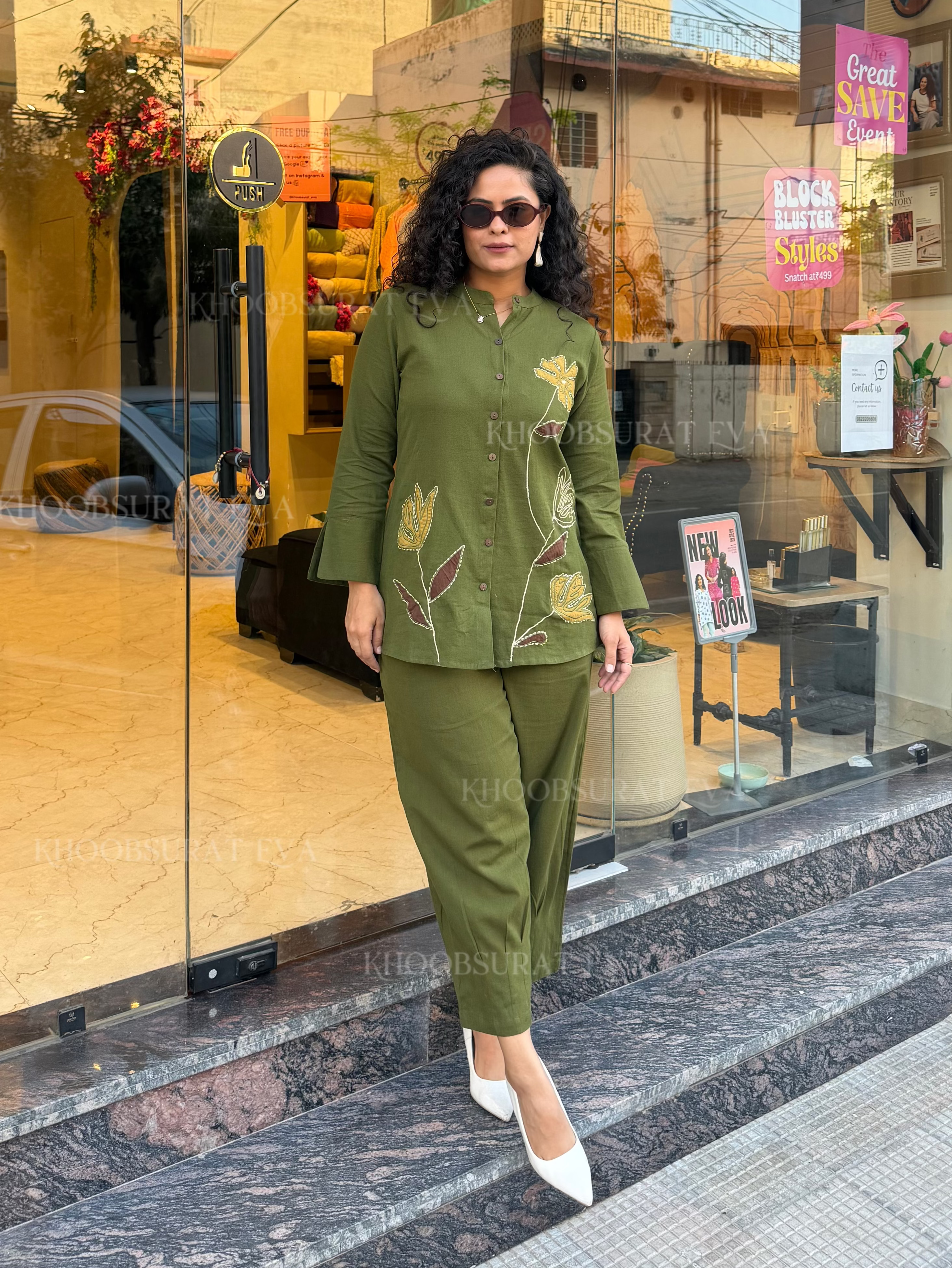 SOFIA GREEN COORD SET