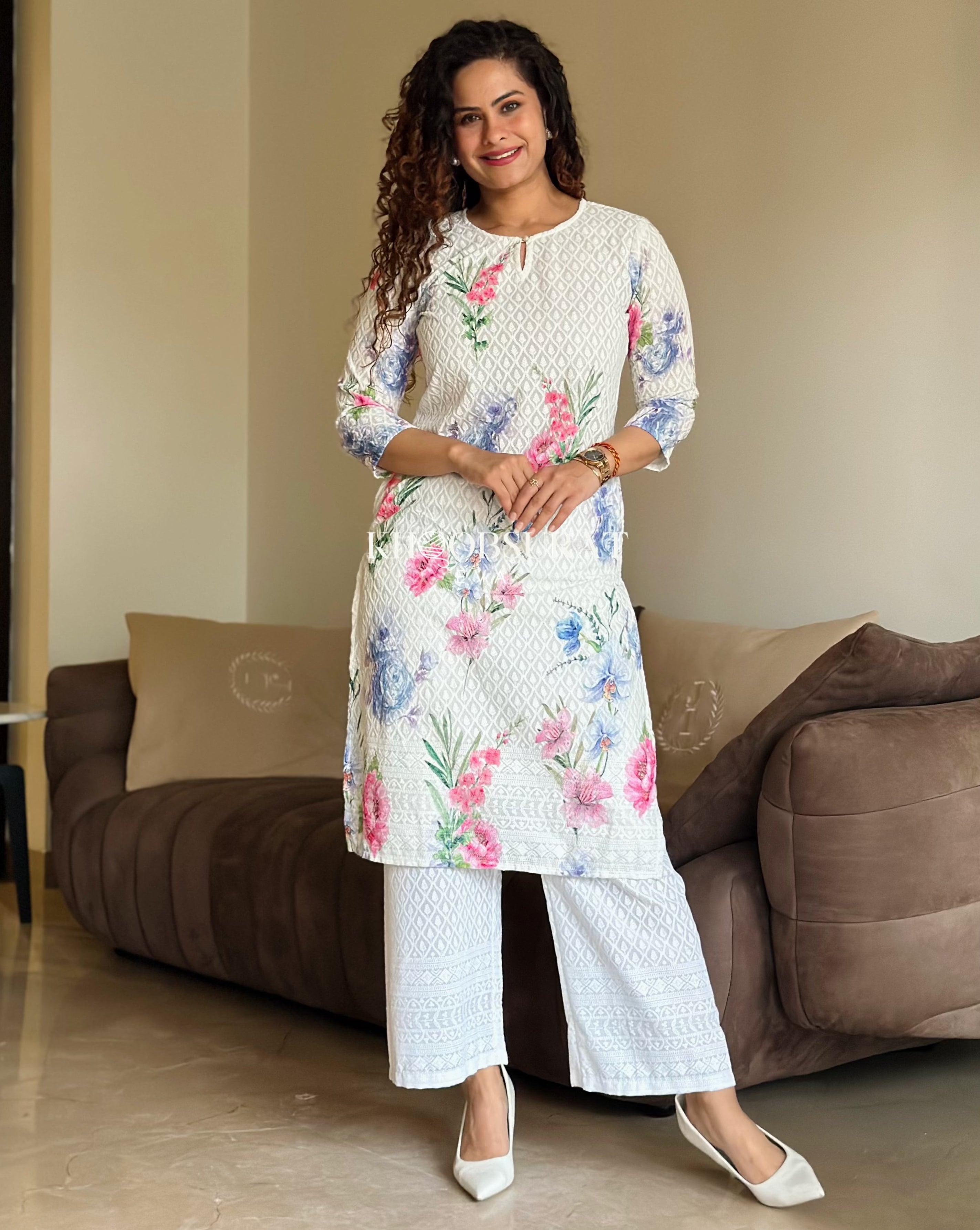 Comfort Cotton White Kurta Set