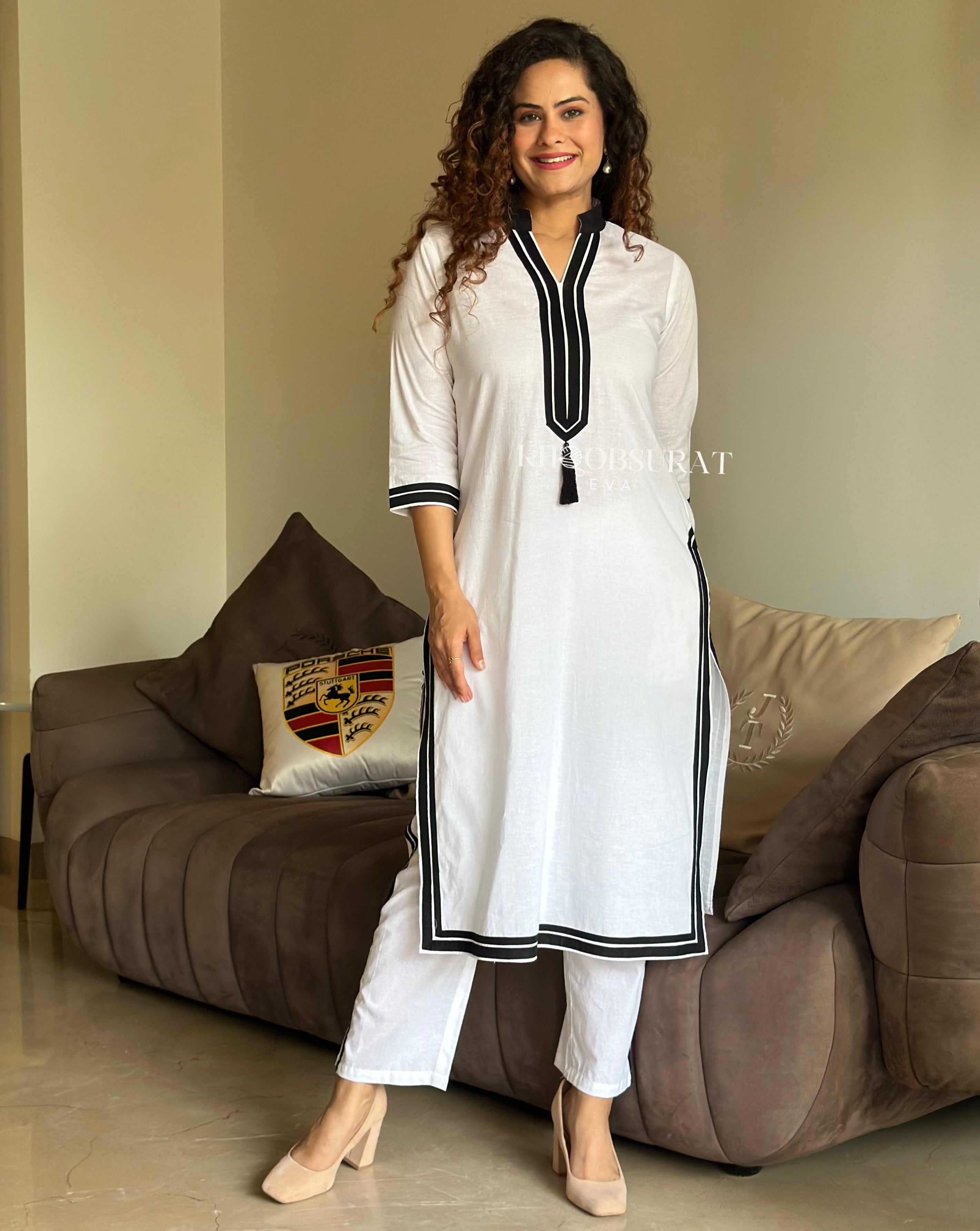 Noor White kurta set