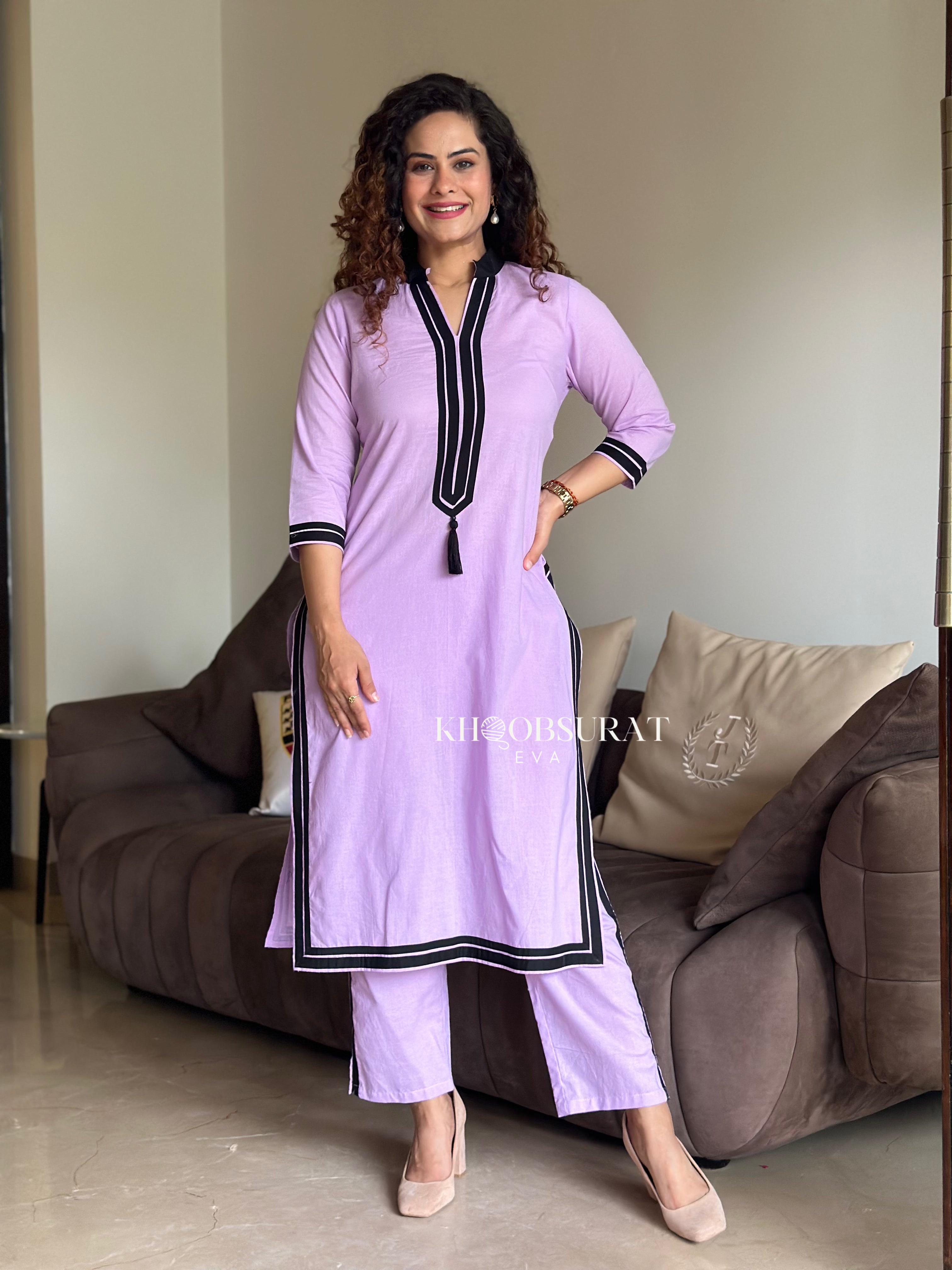 Cool Comfort Purple Kurta Set