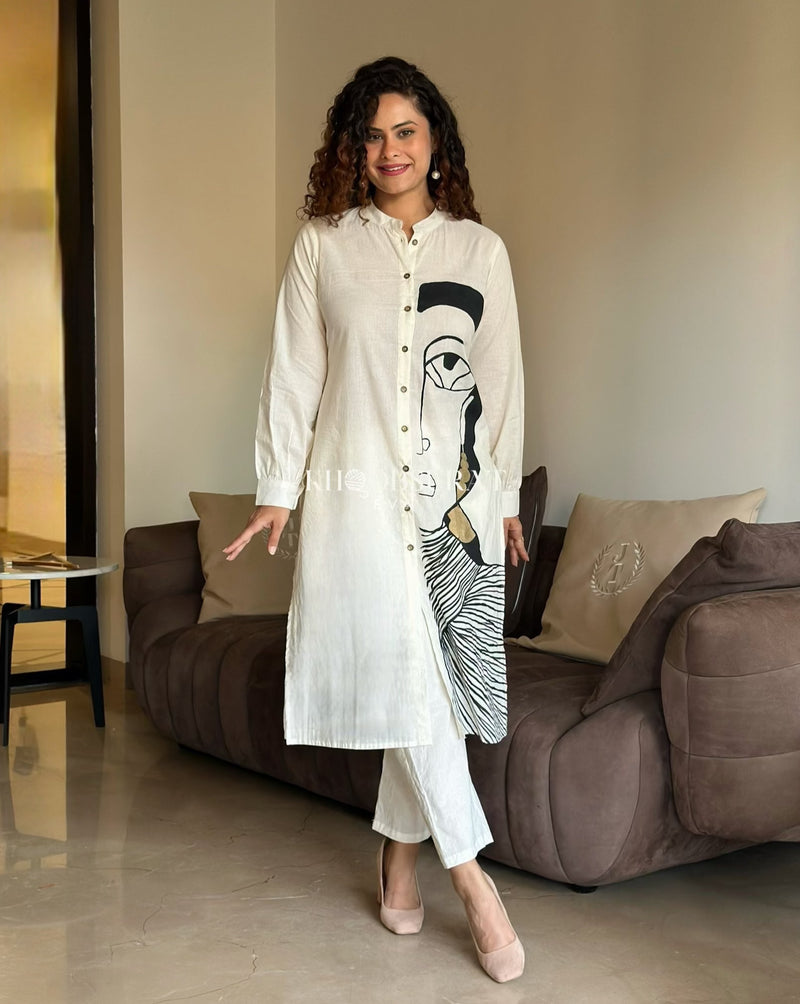 Summer Breeze White Kurta Set